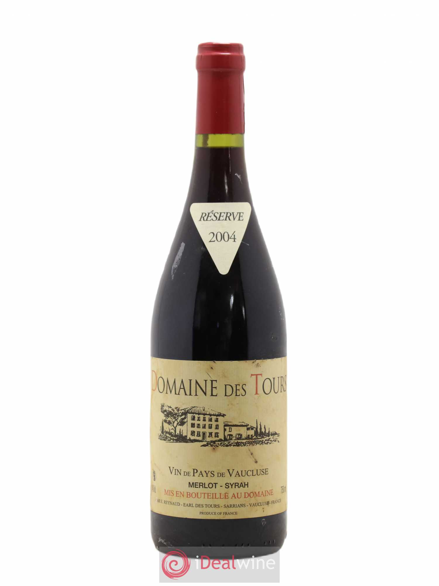 Vaucluse Domaine des Tours Merlot-Syrah Emmanuel Reynaud 2004 - Lot de 1 bouteille - 0