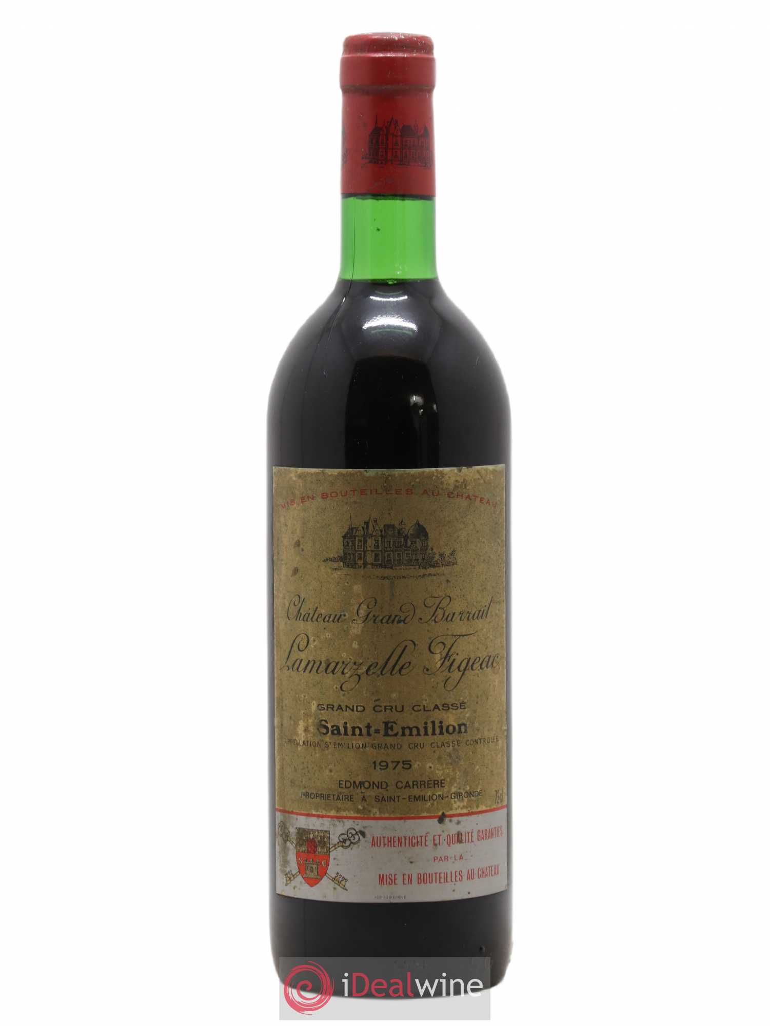 Château Grand Barrail Lamarzelle Figeac Grand Cru Classé 1975 - Lot de 1 bouteille - 0