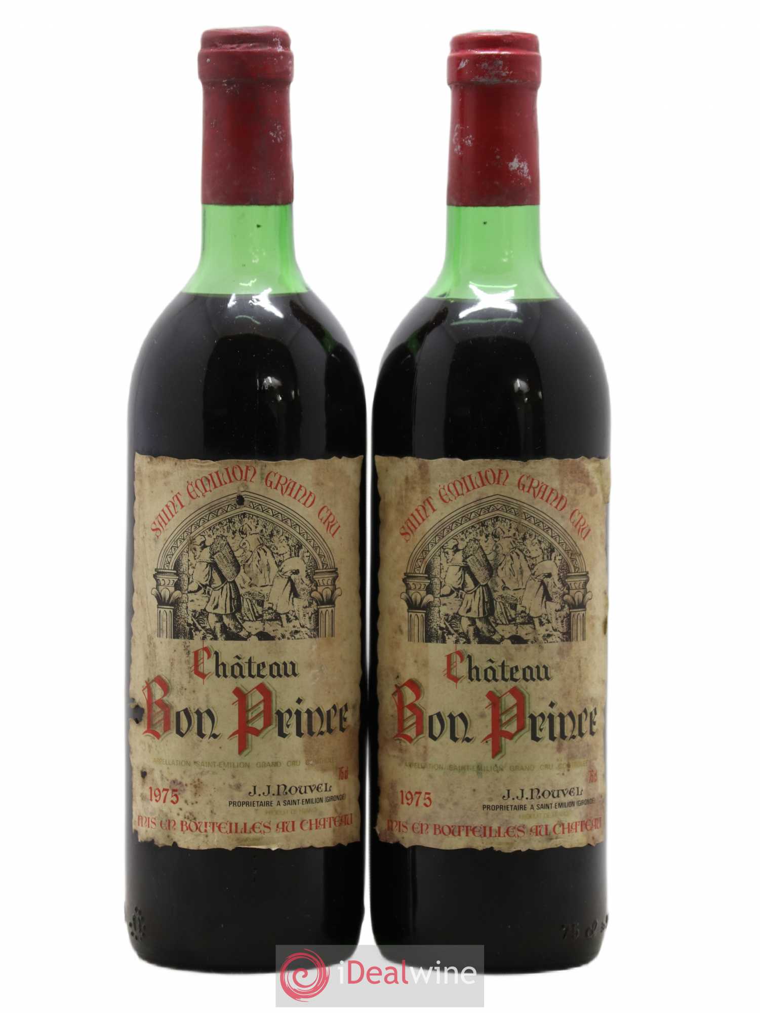 Saint-Émilion Grand Cru Château Bon Prince 1975 - Lot de 2 bouteilles - 0