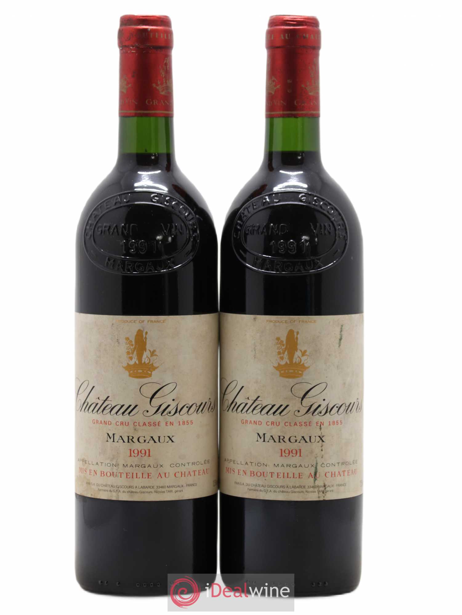 Château Giscours 3ème Grand Cru Classé 1991 - Lot de 2 bouteilles - 0