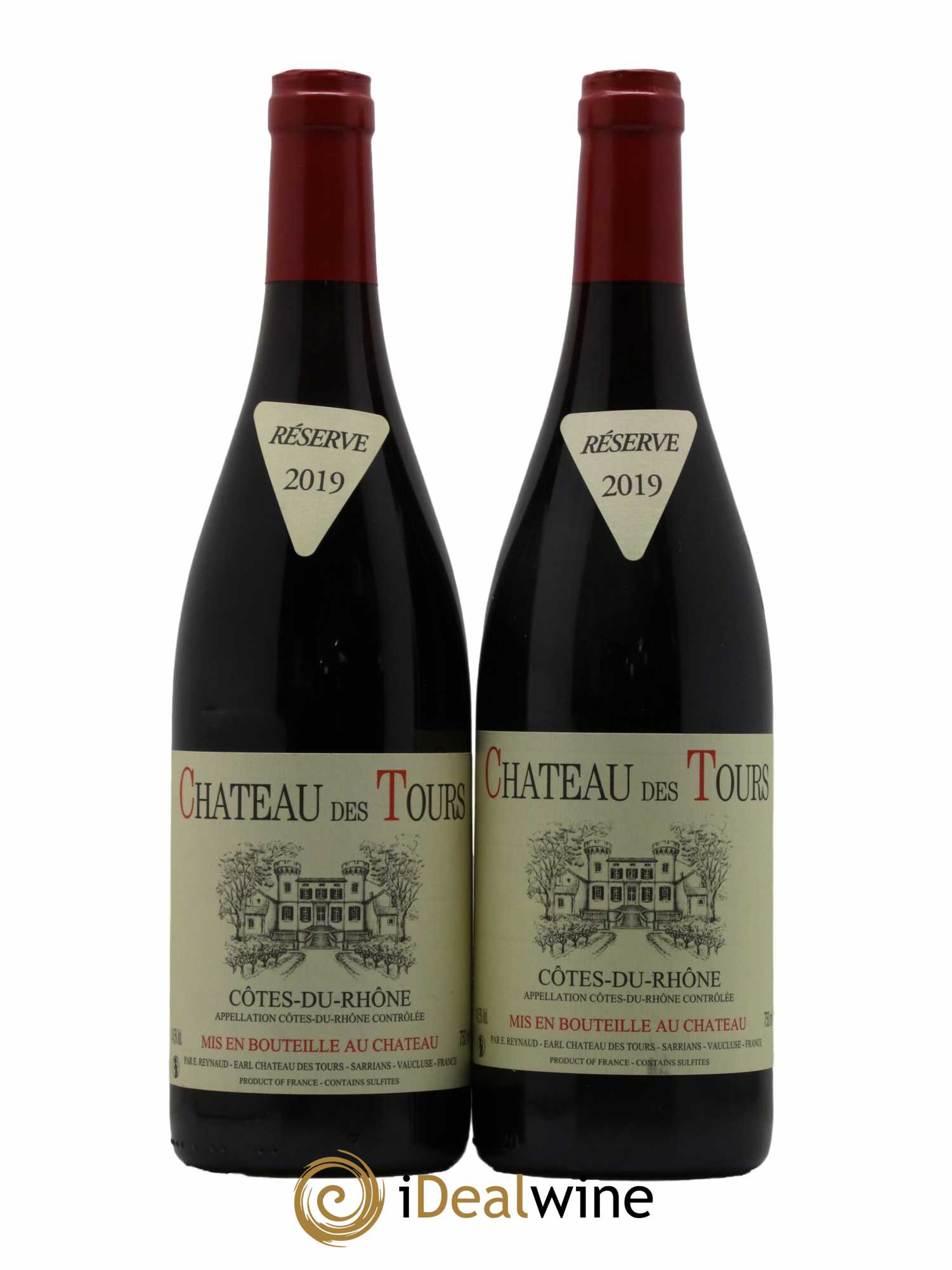 Côtes-du-Rhône Château des Tours Emmanuel Reynaud 2019 - Lot de 2 bouteilles - 0
