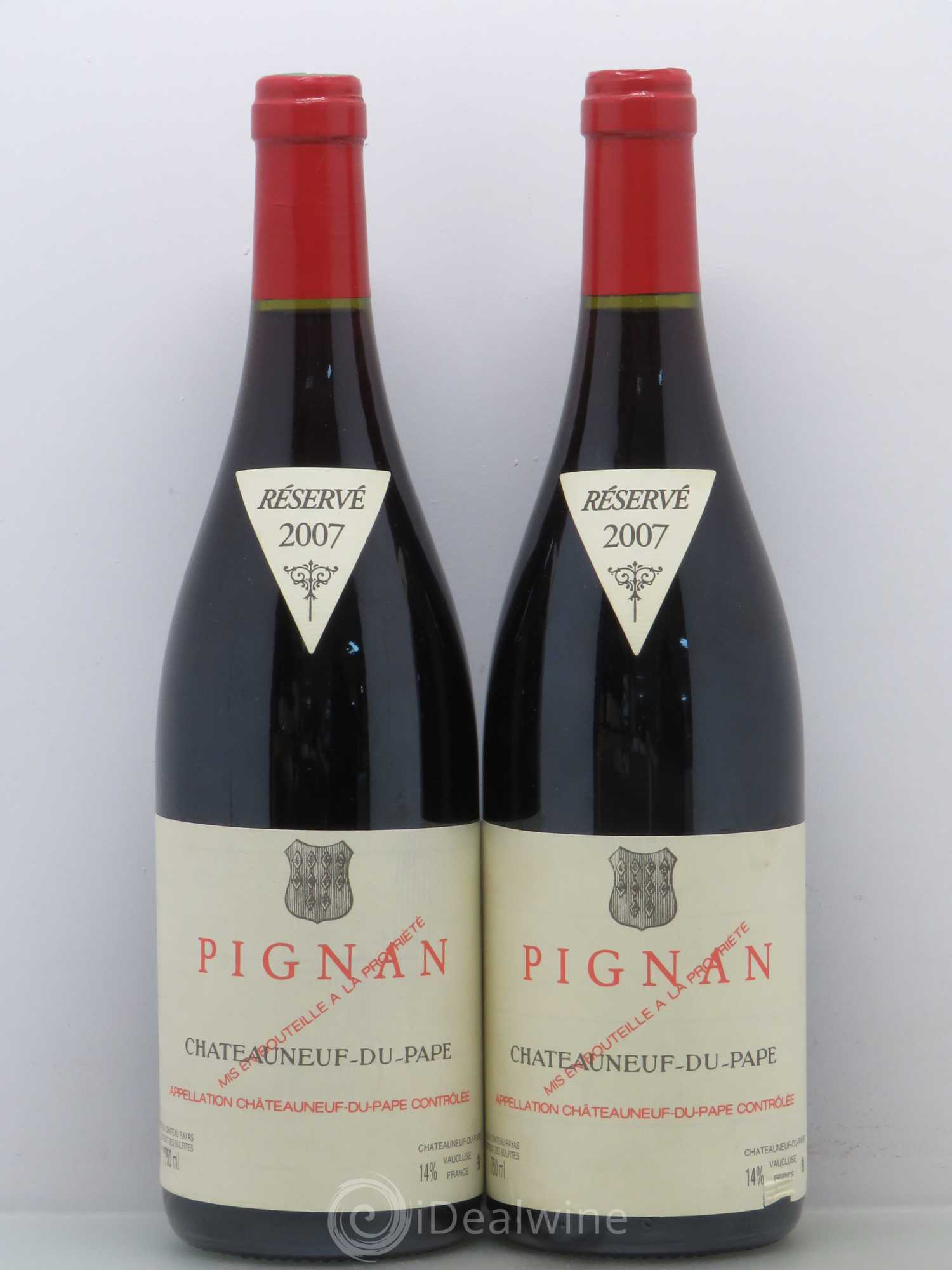 Châteauneuf-du-Pape Pignan Emmanuel Reynaud 2007 - Lot de 2 bouteilles - 0
