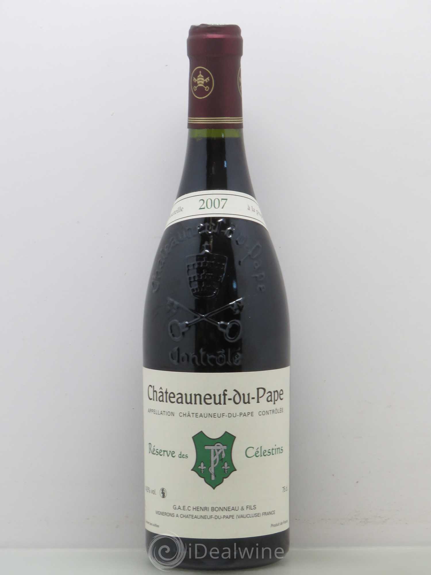 Châteauneuf-du-Pape Réserve des Célestins Henri Bonneau & Fils 2007 - Lot de 1 bouteille - 0