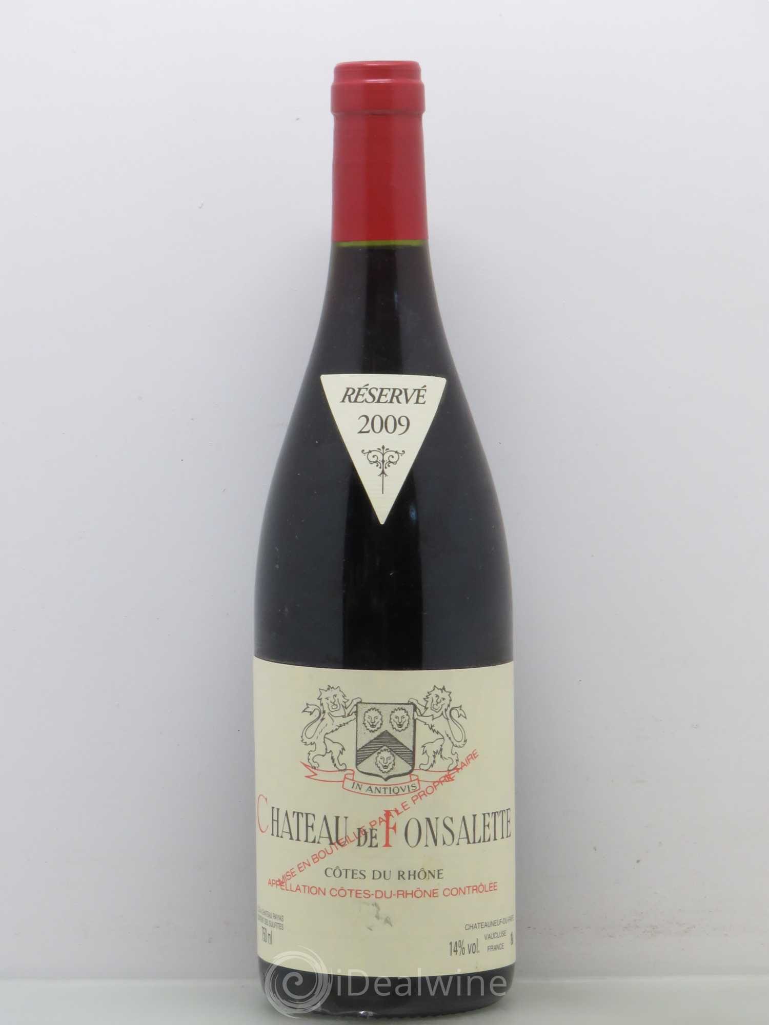 Côtes-du-Rhône Château de Fonsalette Emmanuel Reynaud 2009 - Lot de 1 bouteille - 0