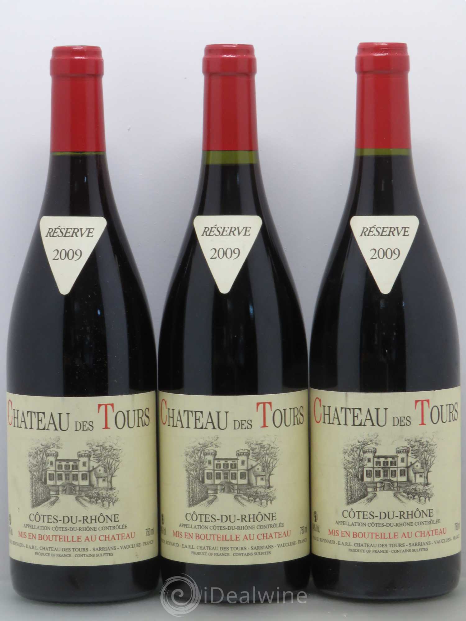 Côtes-du-Rhône Château des Tours Emmanuel Reynaud 2009 - Lot de 3 bouteilles - 0