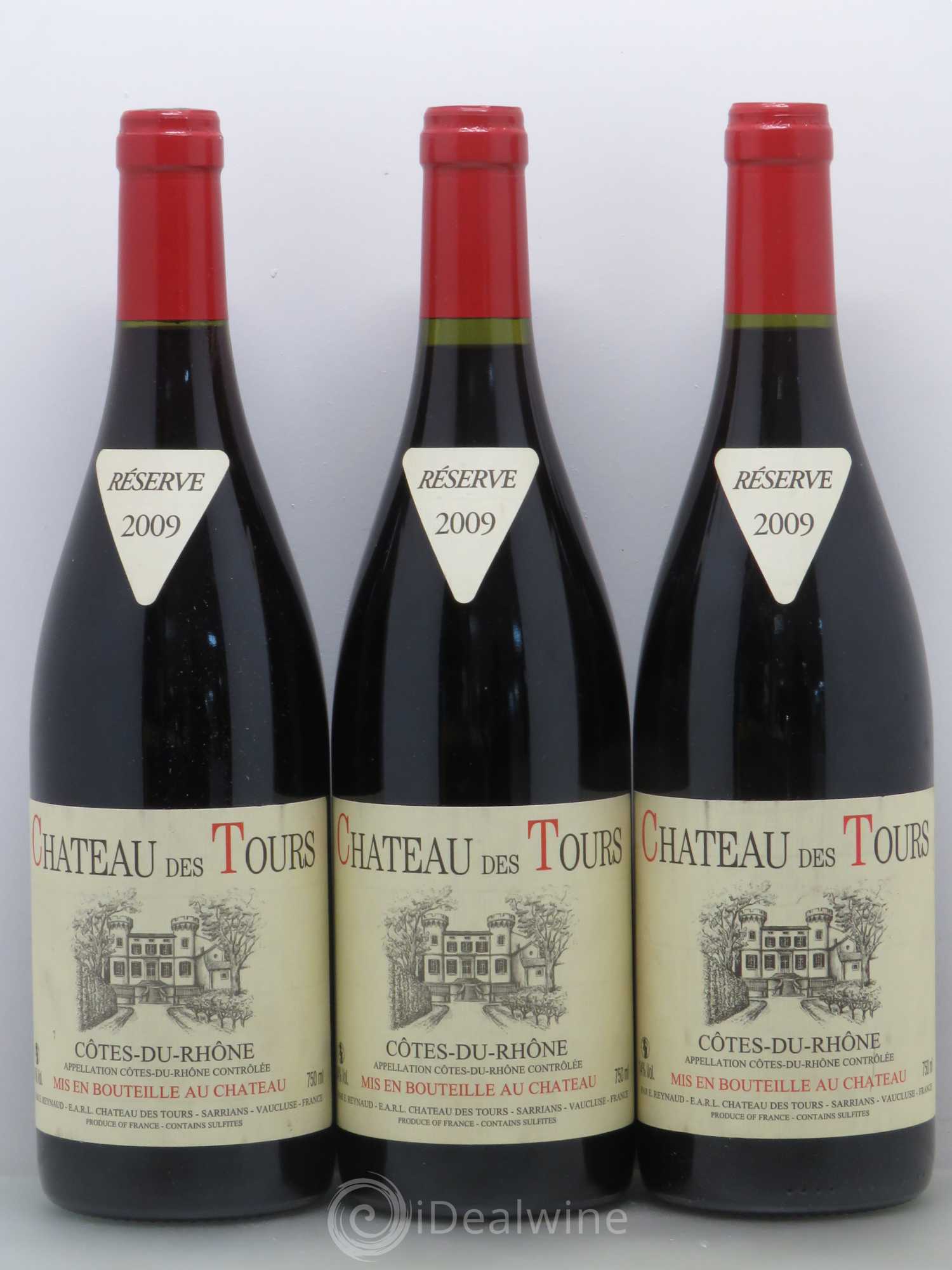 Côtes-du-Rhône Château des Tours Emmanuel Reynaud 2009 - Lot de 3 bouteilles - 0