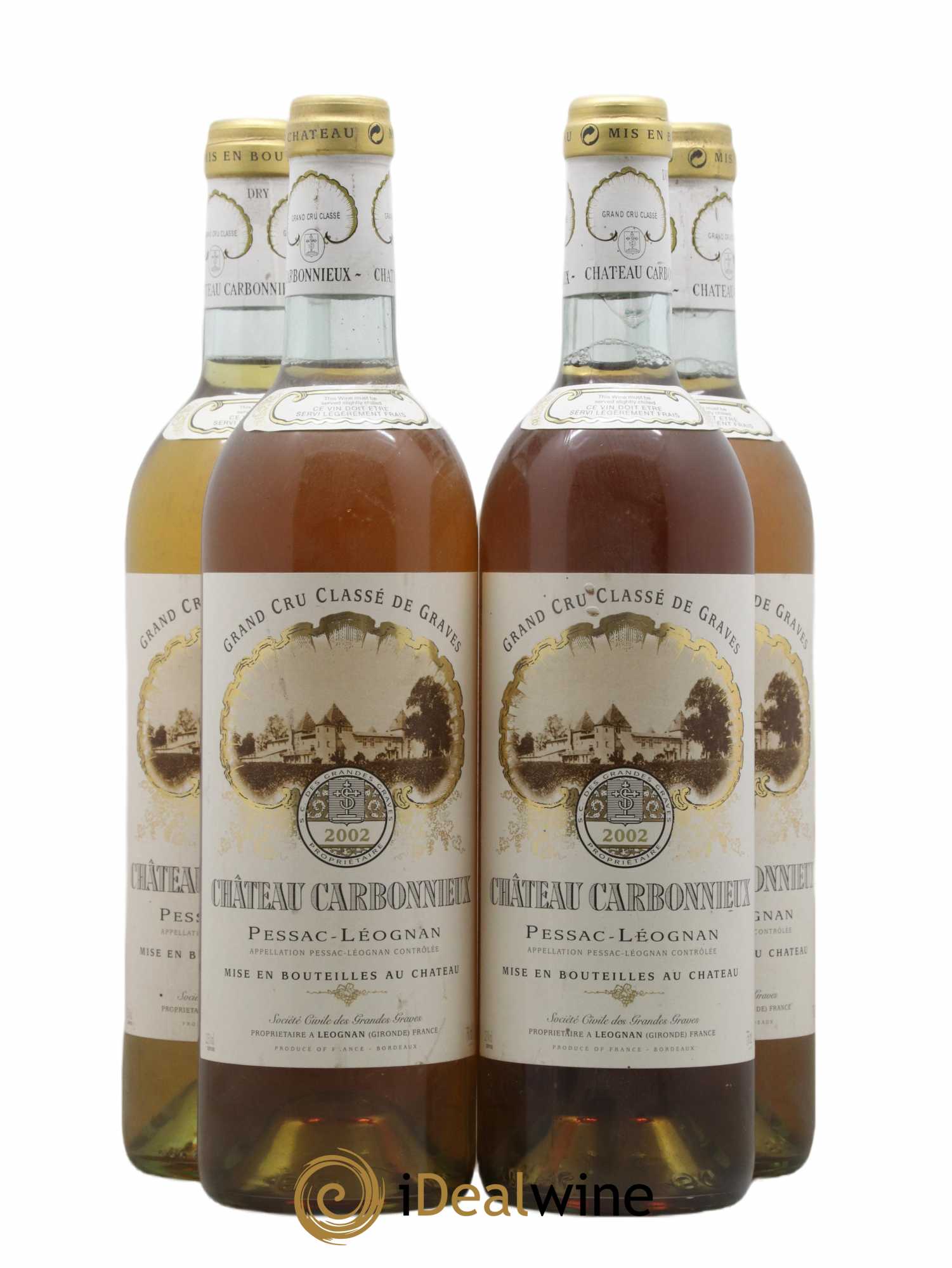 Château Carbonnieux Cru Classé de Graves (sans prix de réserve) 2002 - Lot de 4 bouteilles - 0