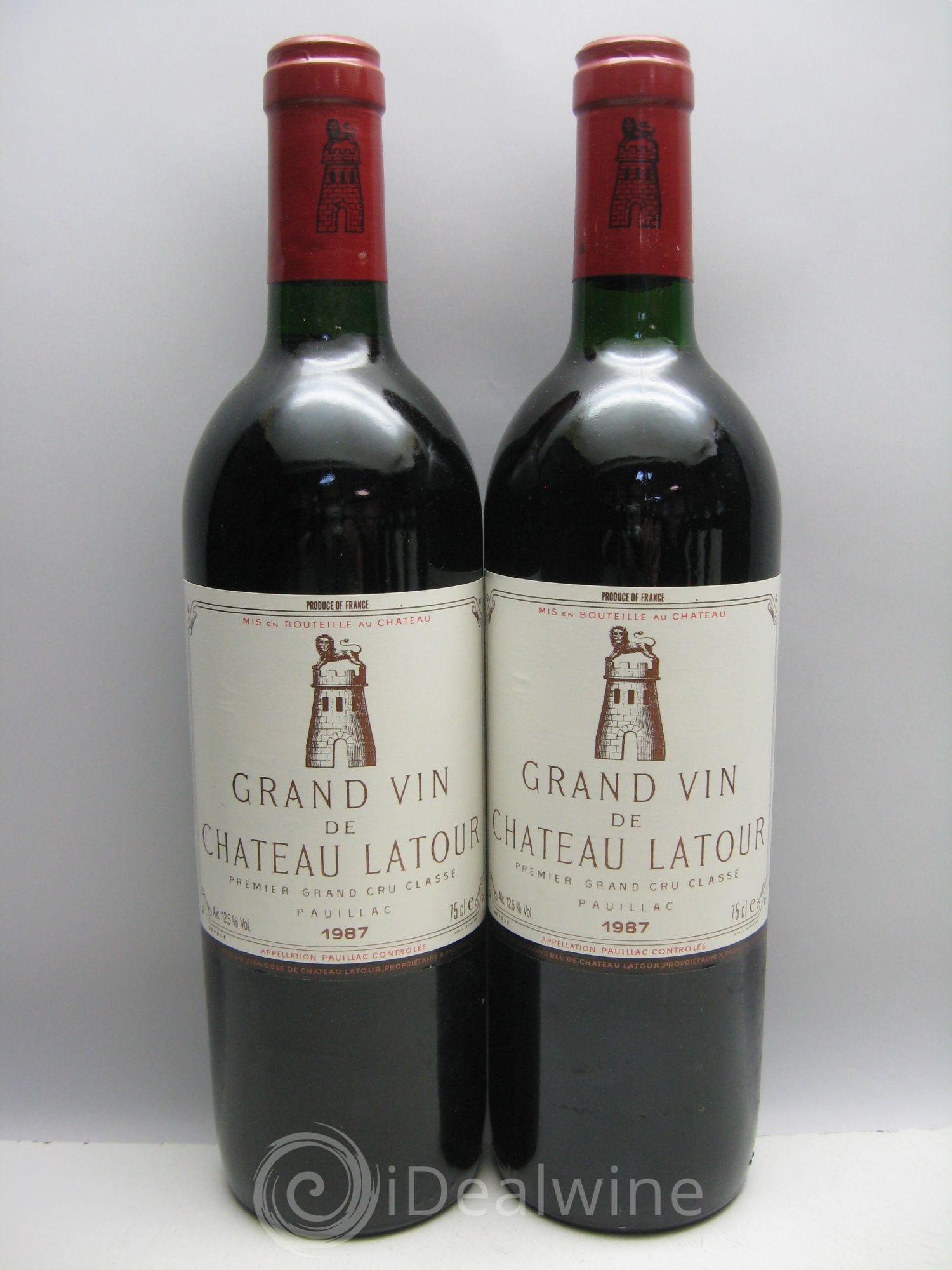 Château Latour 1er Grand Cru Classé (CB sans couvercle marquée de feutre) 1987 - Lotto di 12 bottiglie - 1