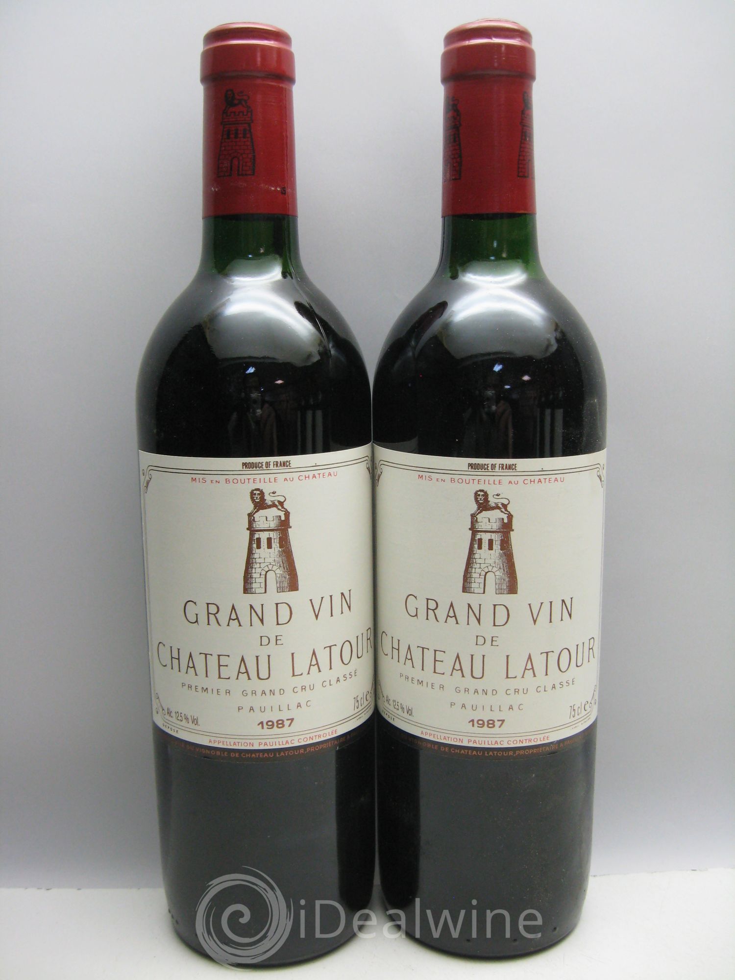 Château Latour 1er Grand Cru Classé (CB sans couvercle marquée de feutre) 1987 - Lotto di 12 bottiglie - 2