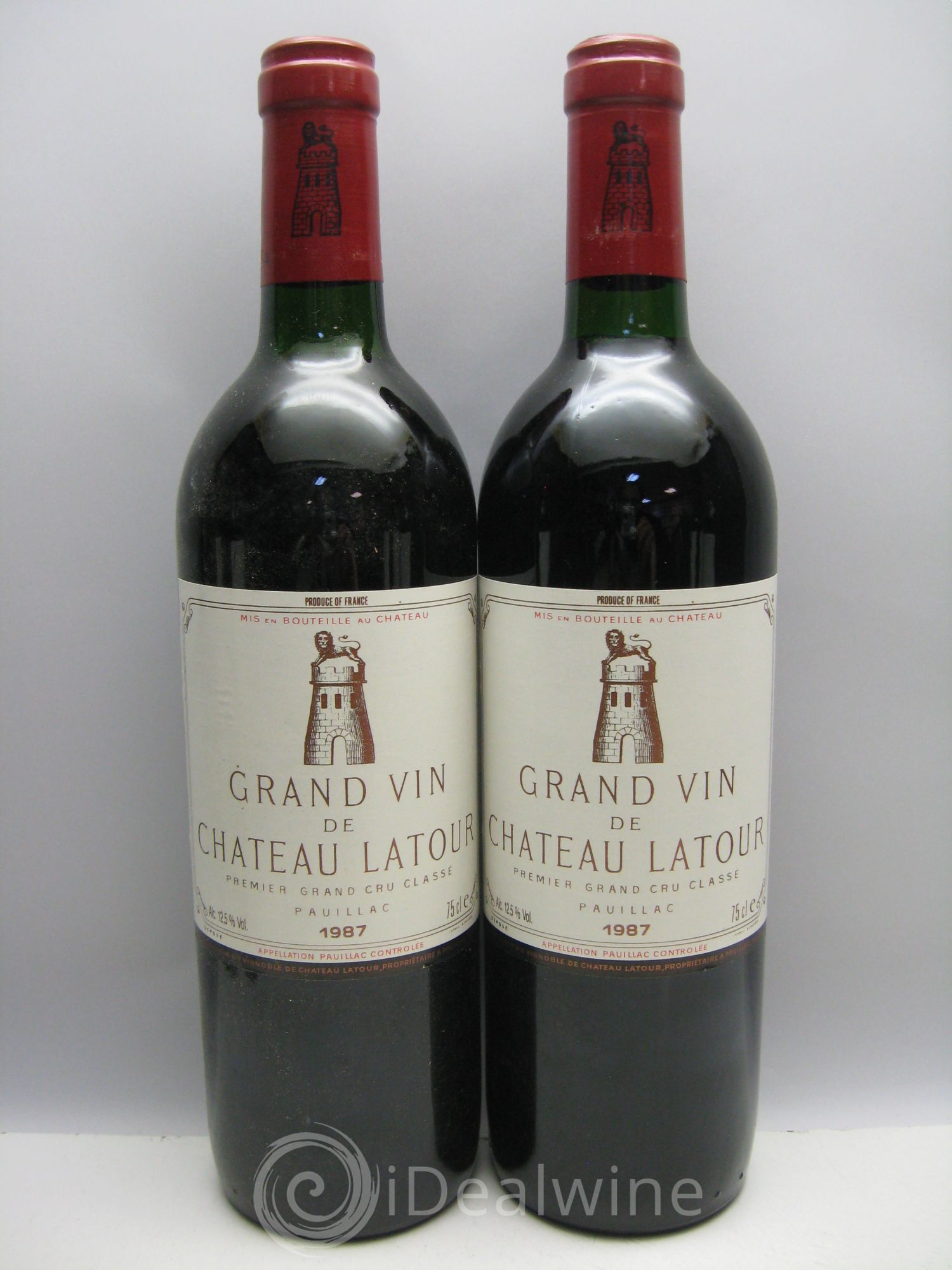 Château Latour 1er Grand Cru Classé (CB sans couvercle marquée de feutre) 1987 - Lotto di 12 bottiglie - 3