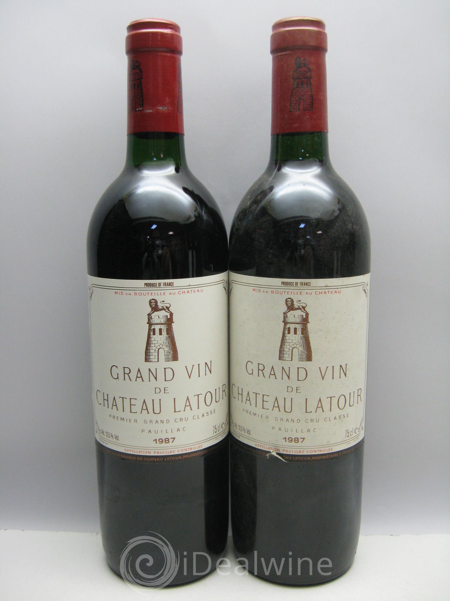Château Latour 1er Grand Cru Classé (CB sans couvercle marquée de feutre) 1987 - Lotto di 12 bottiglie - 4