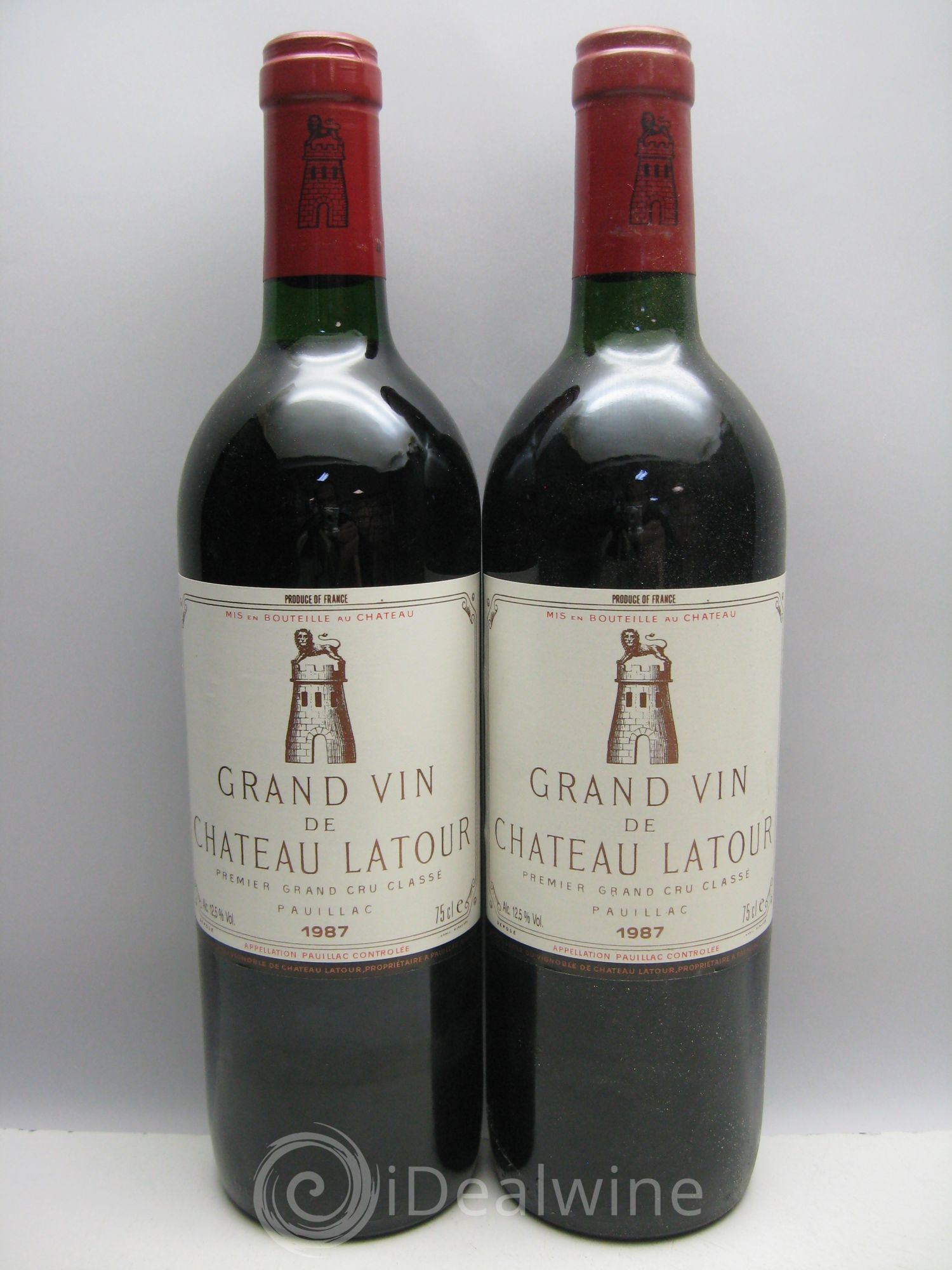 Château Latour 1er Grand Cru Classé (CB sans couvercle marquée de feutre) 1987 - Lotto di 12 bottiglie - 5
