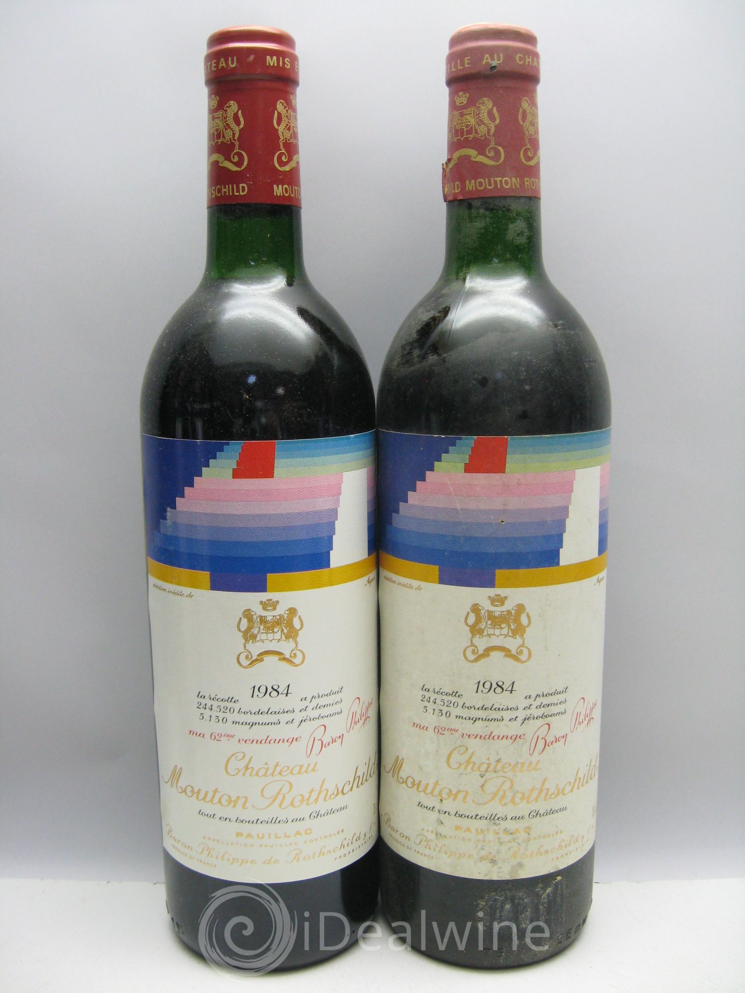 Château Mouton Rothschild 1er Grand Cru Classé 1984 - Lot de 6 bouteilles - 1