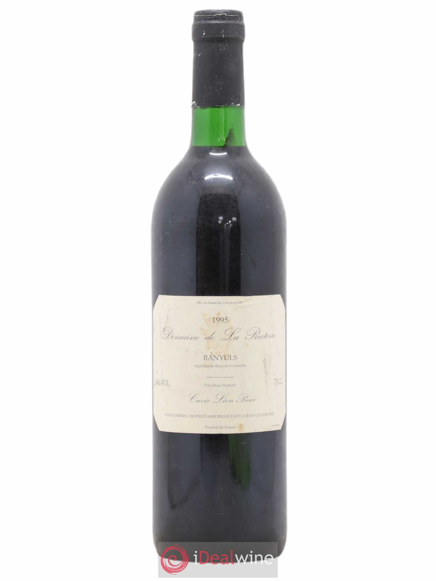 Banyuls La Rectorie (Domaine de) Léon Parcé Thierry et Jean Emmanuel Parcé 1995 - Lot de 1 bouteille - 0