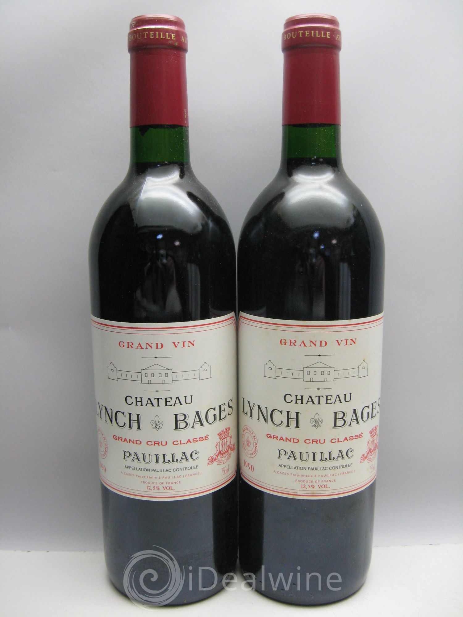 Château Lynch Bages 5ème Grand Cru Classé (CB sans couvercle et trace de feutre) 1990 - Lotto di 12 bottiglie - 3