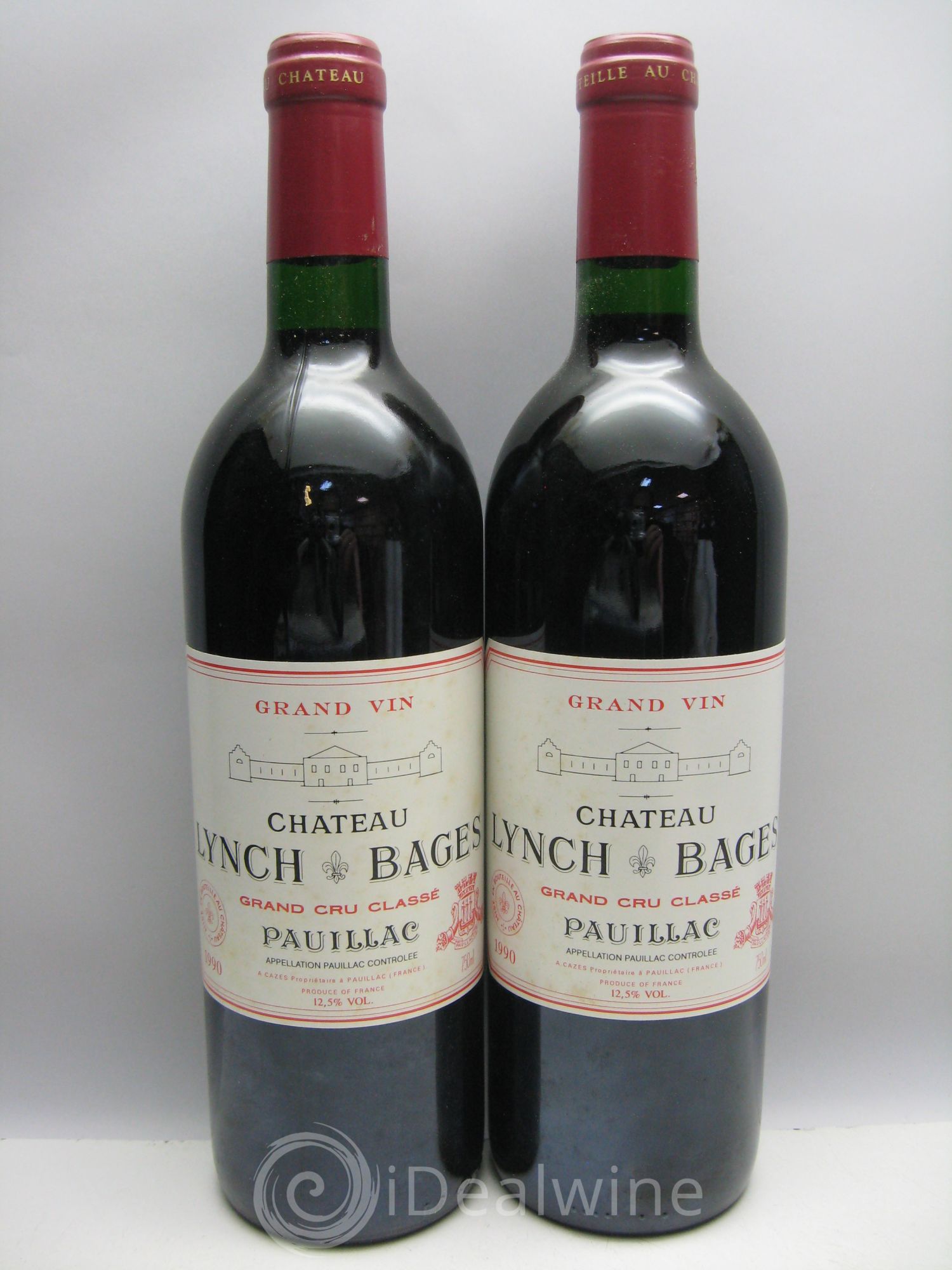 Château Lynch Bages 5ème Grand Cru Classé (CB sans couvercle et trace de feutre) 1990 - Lotto di 12 bottiglie - 4