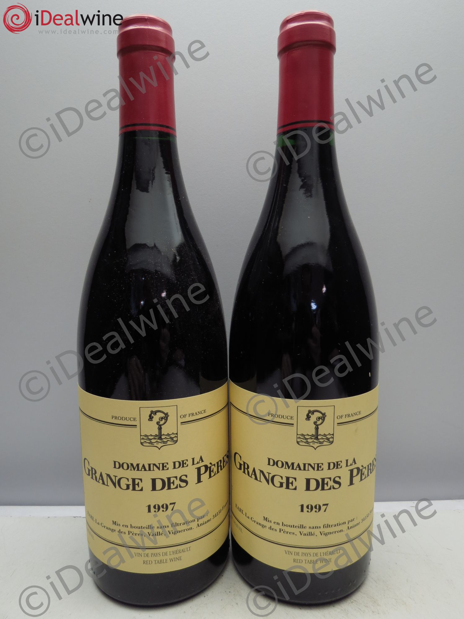Pays d'Hérault Grange des Pères Laurent Vaillé 1997 - Lot de 2 bouteilles - 0