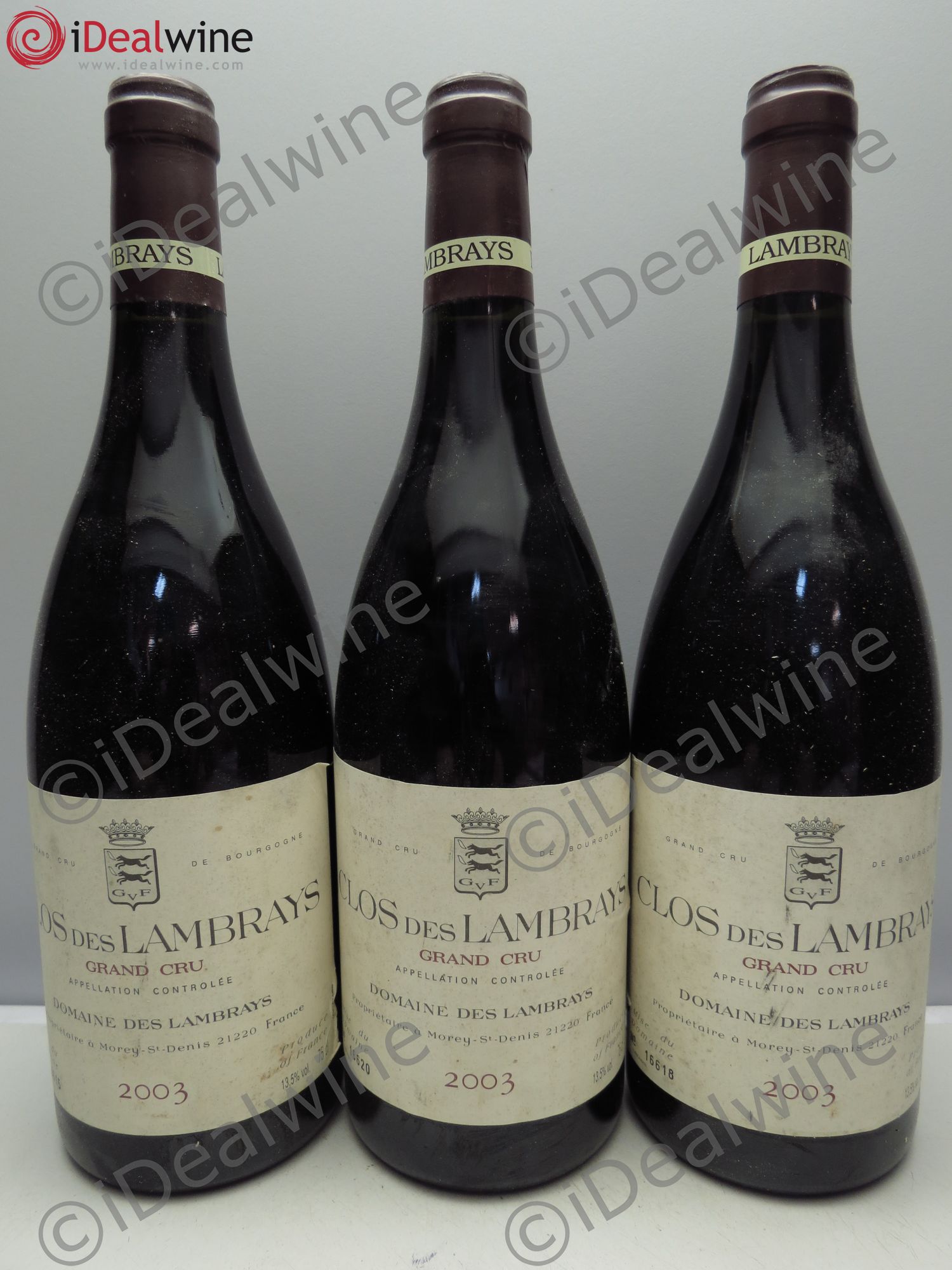 Clos des Lambrays Grand Cru Domaine des Lambrays 2003 - Lot de 3 bouteilles - 0