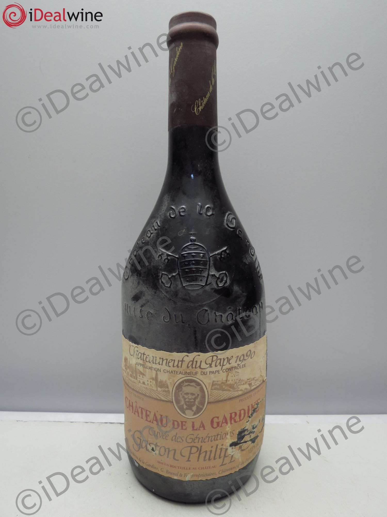 Châteauneuf-du-Pape Château de La Gardine Cuvée des Générations Gaston Philippe Famille Brunel (sans prix de réserve / no reserve) 1990 - Posten von 1 Flasche - 0