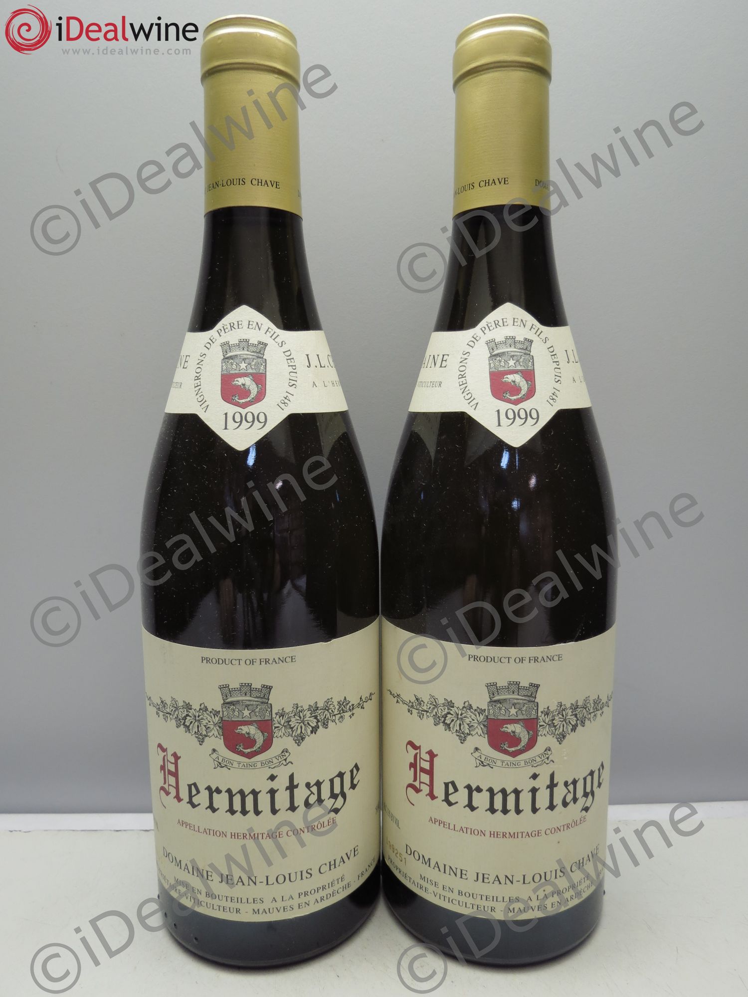 Hermitage Jean-Louis Chave 1999 - Lot de 2 bouteilles - 0