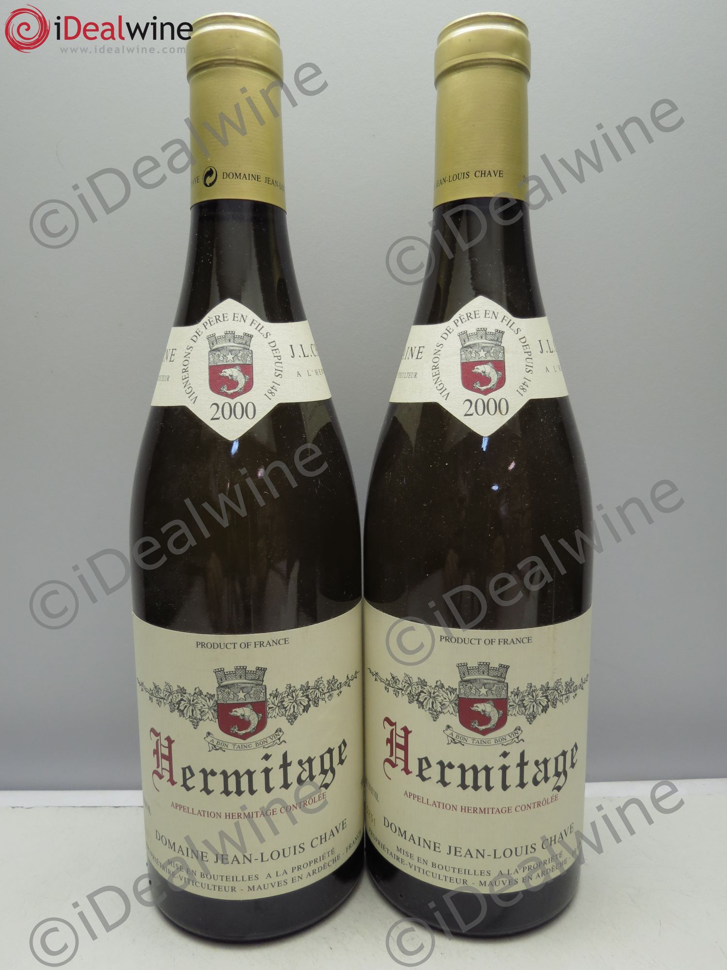 Hermitage Jean-Louis Chave 2000 - Lot de 2 bouteilles - 0