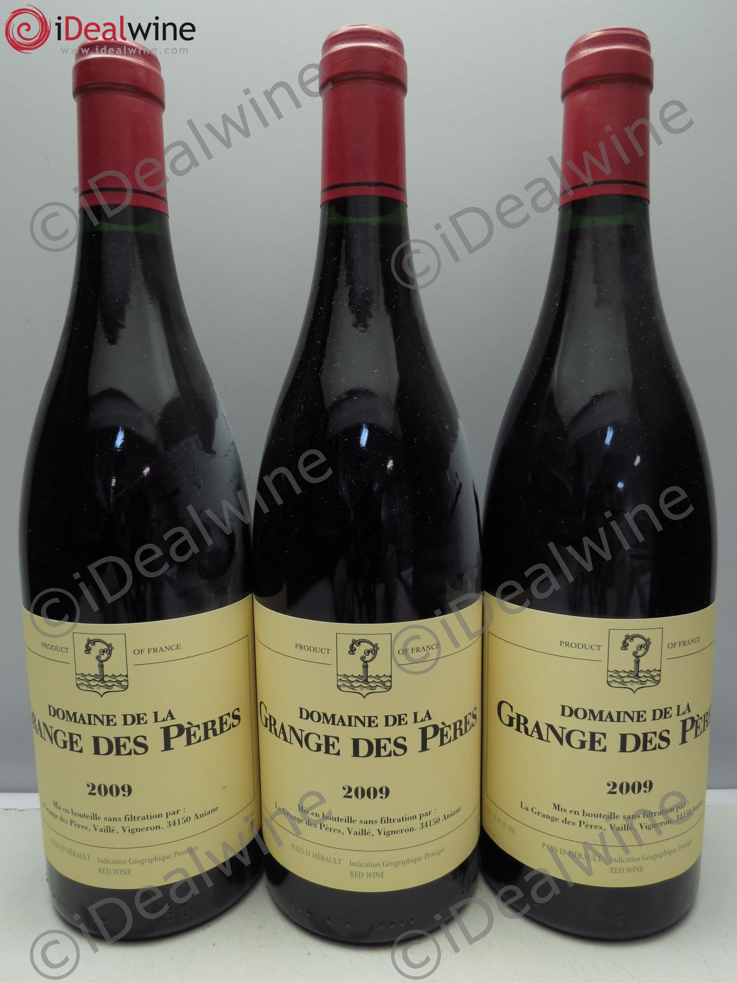 Pays d'Hérault Grange des Pères Laurent Vaillé 2009 - Lot de 3 bouteilles - 0