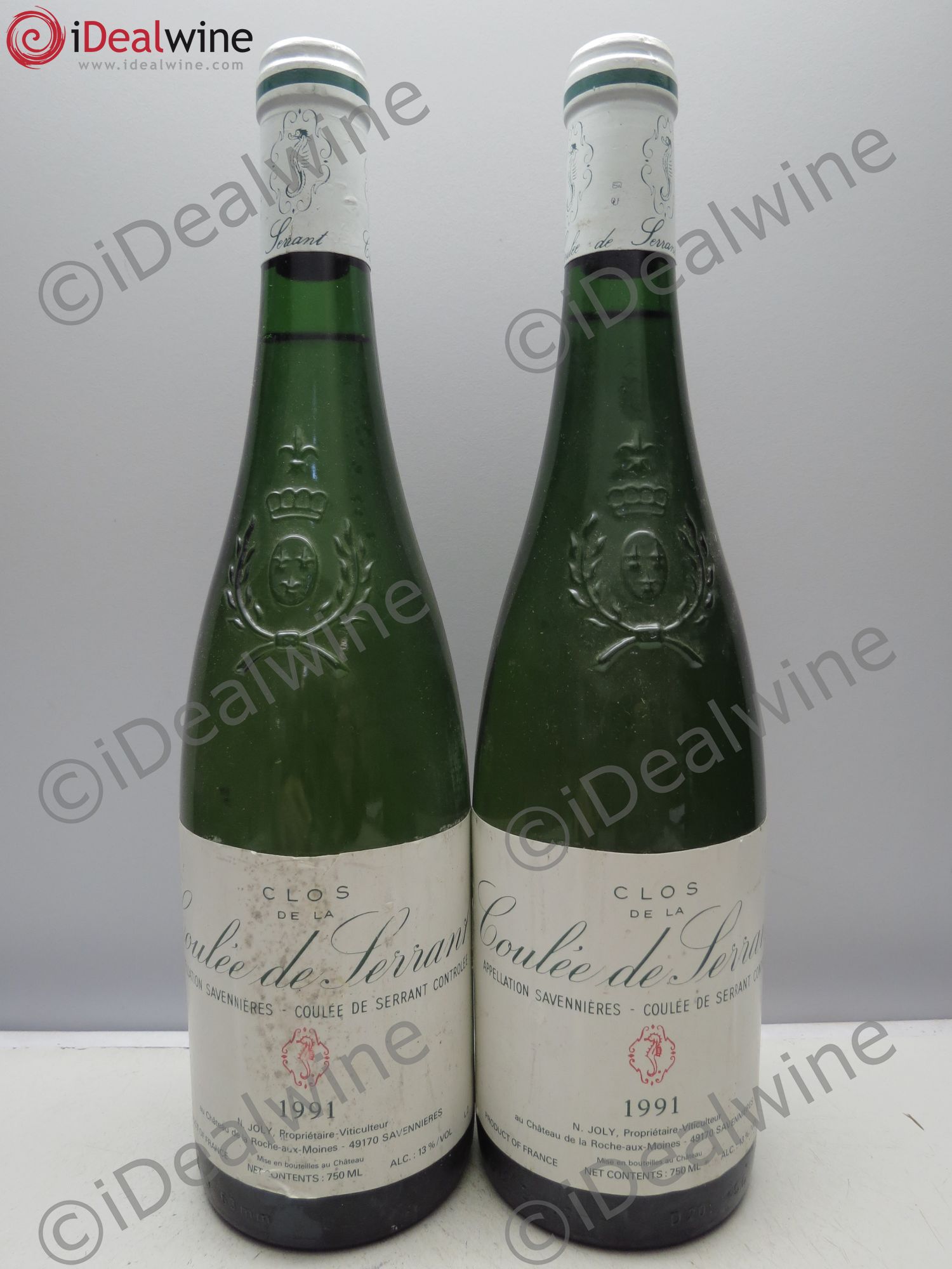 Savennières Clos de la Coulée de Serrant Vignobles de la Coulée de Serrant - Nicolas Joly 1991 - Lot de 2 bouteilles - 0