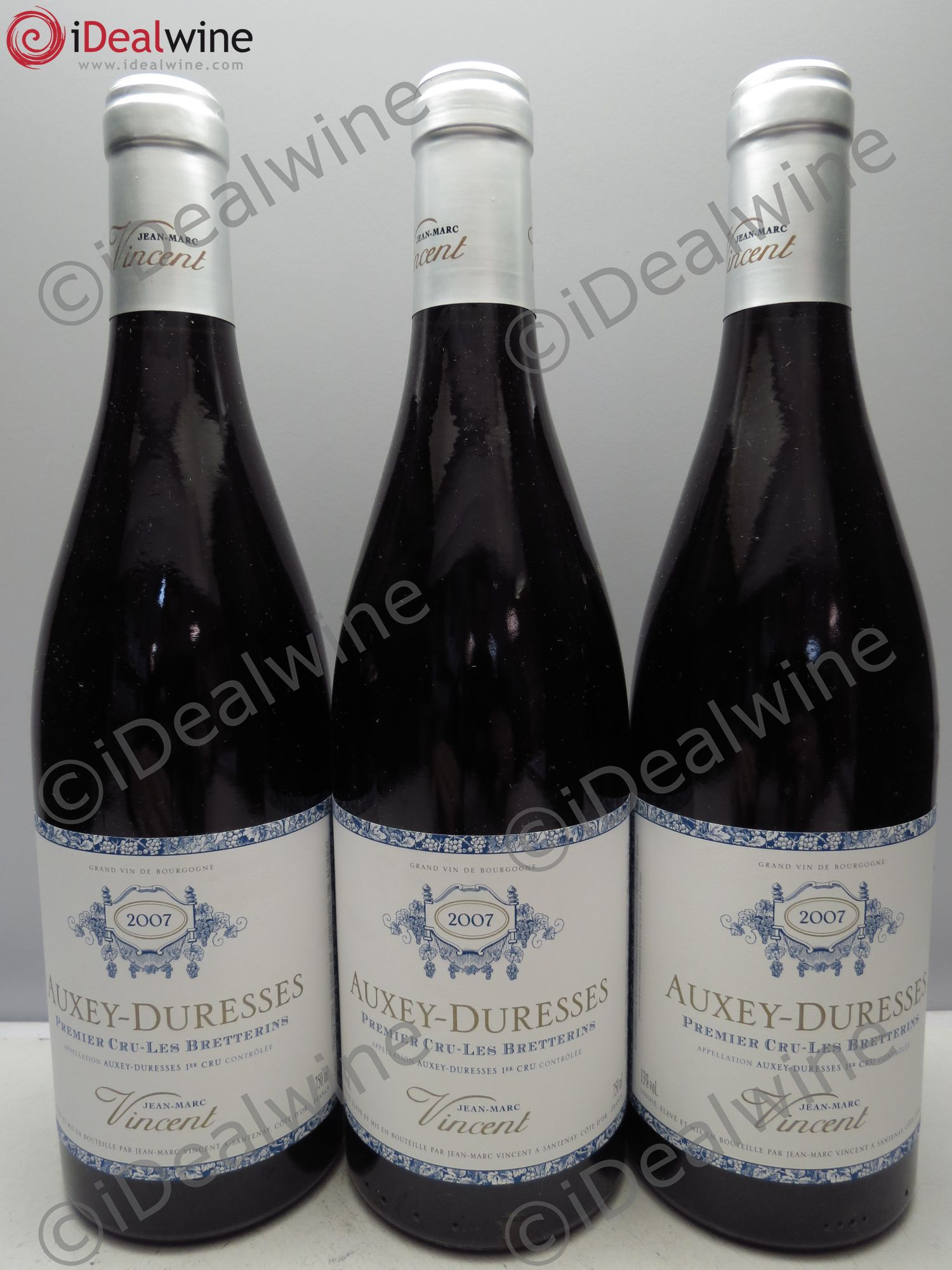 Auxey-Duresses 1er Cru J.M Vincent(sans prix de réserve / no reserve) 2007 - Posten von 3 Flaschen - 0