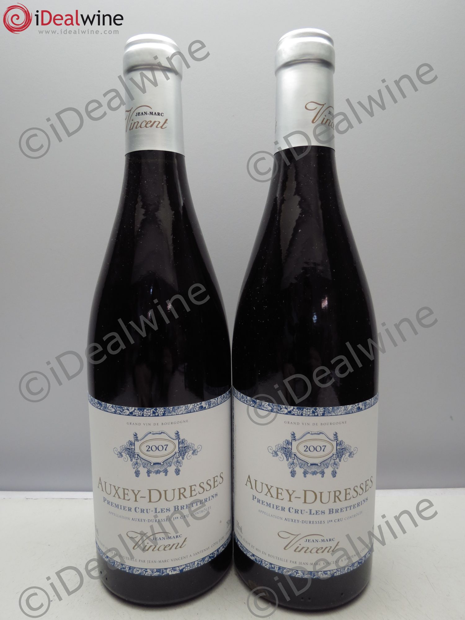 Auxey-Duresses 1er Cru J.M Vincent (sans prix de reserve/no reserve) 2007 - Lot of 2 bottles - 0
