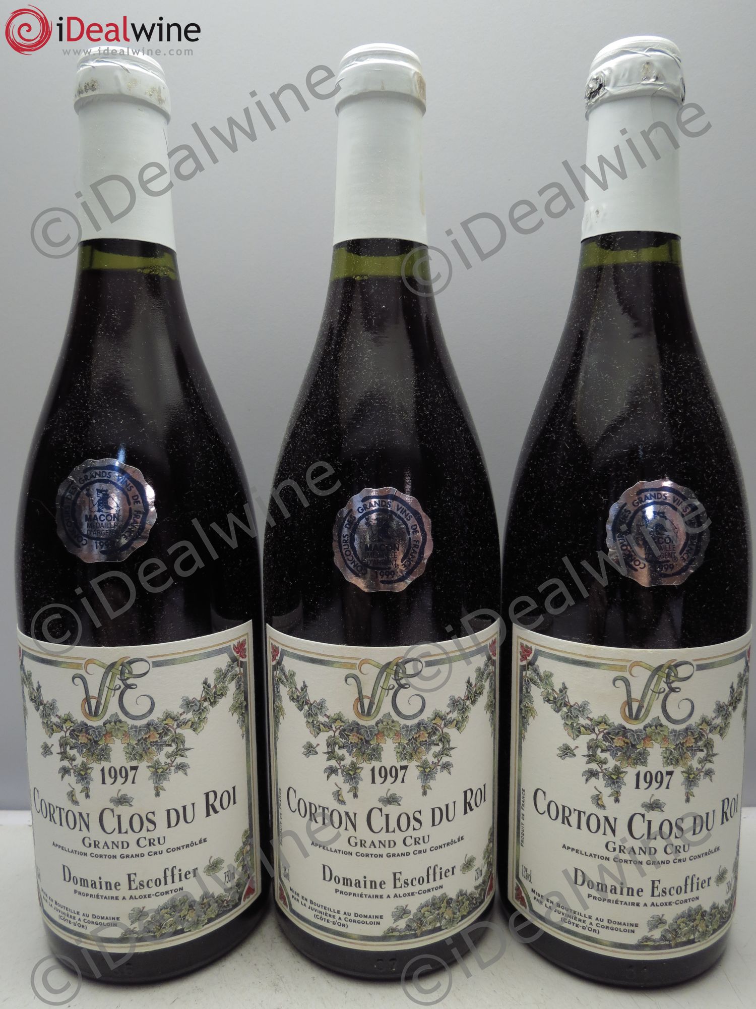 Corton Grand Cru Domaine Escoffier (sans prix de réserve / no reserve) 1997 - Posten von 3 Flaschen - 0