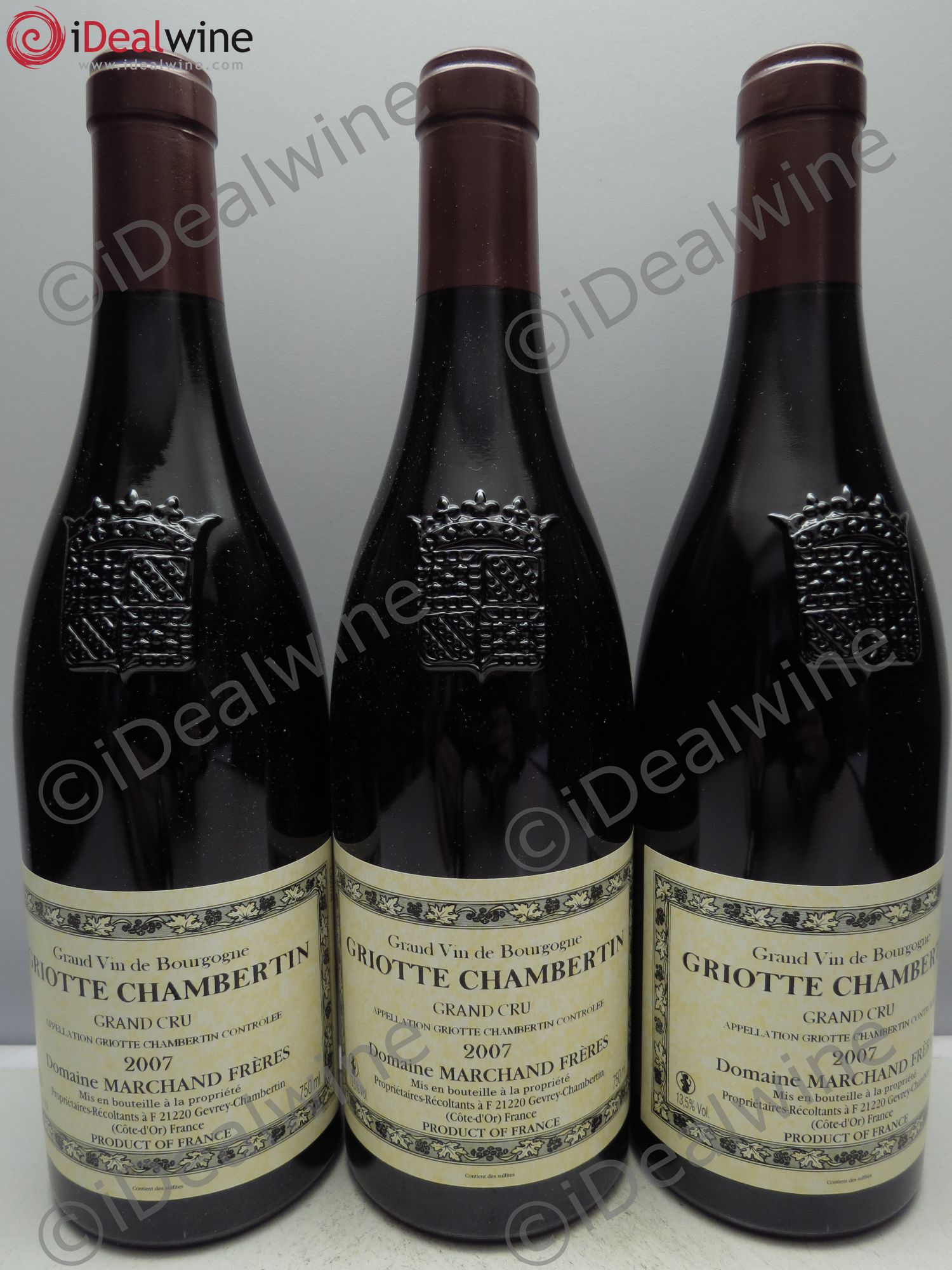 Griotte-Chambertin Grand Cru Domaine Marchand Frères 2007 - Posten von 3 Flaschen - 0