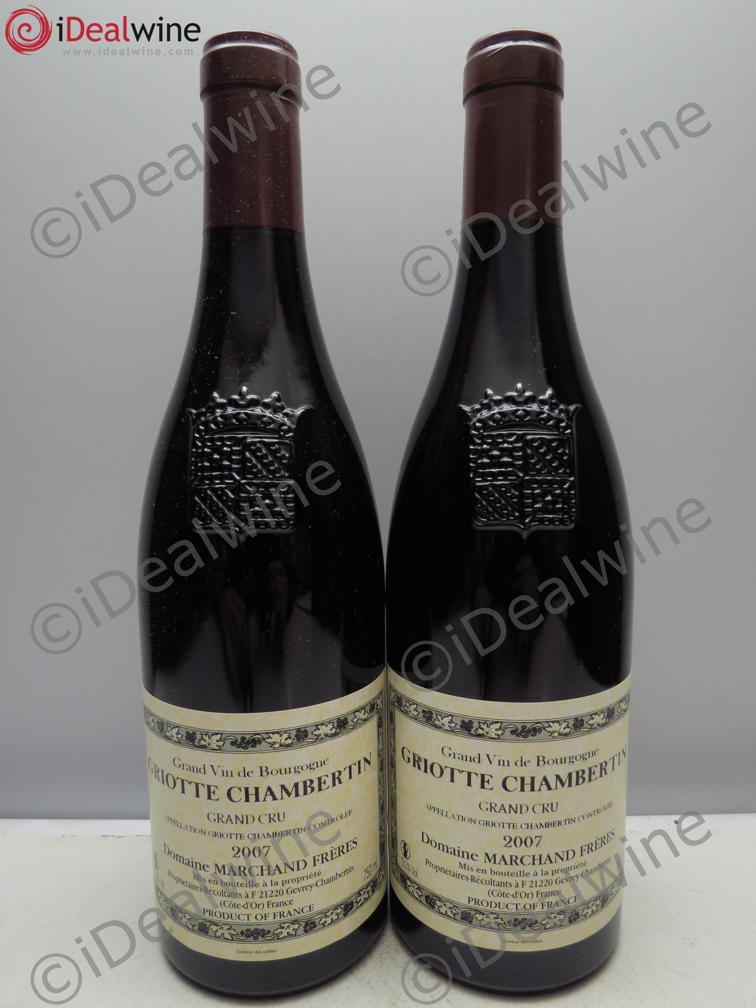 Griotte-Chambertin Grand Cru Domaine Marchand Frères(sans prix de réserve/no reserve) 2007 - Posten von 2 Flaschen - 0