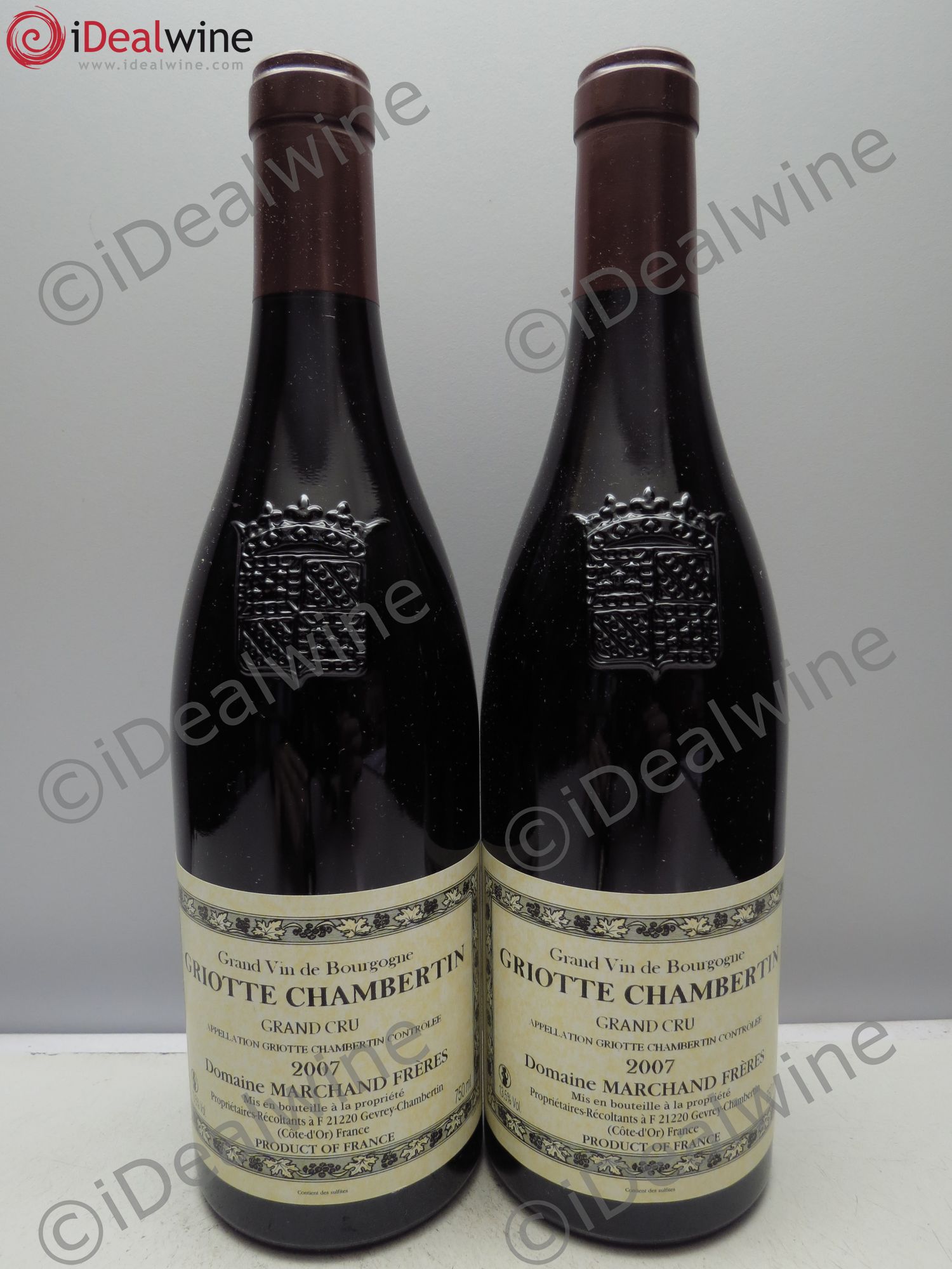 Griotte-Chambertin Grand Cru Domaine Marchand Frères(sans prix de réserve / no reserve) 2007 - Posten von 2 Flaschen - 0