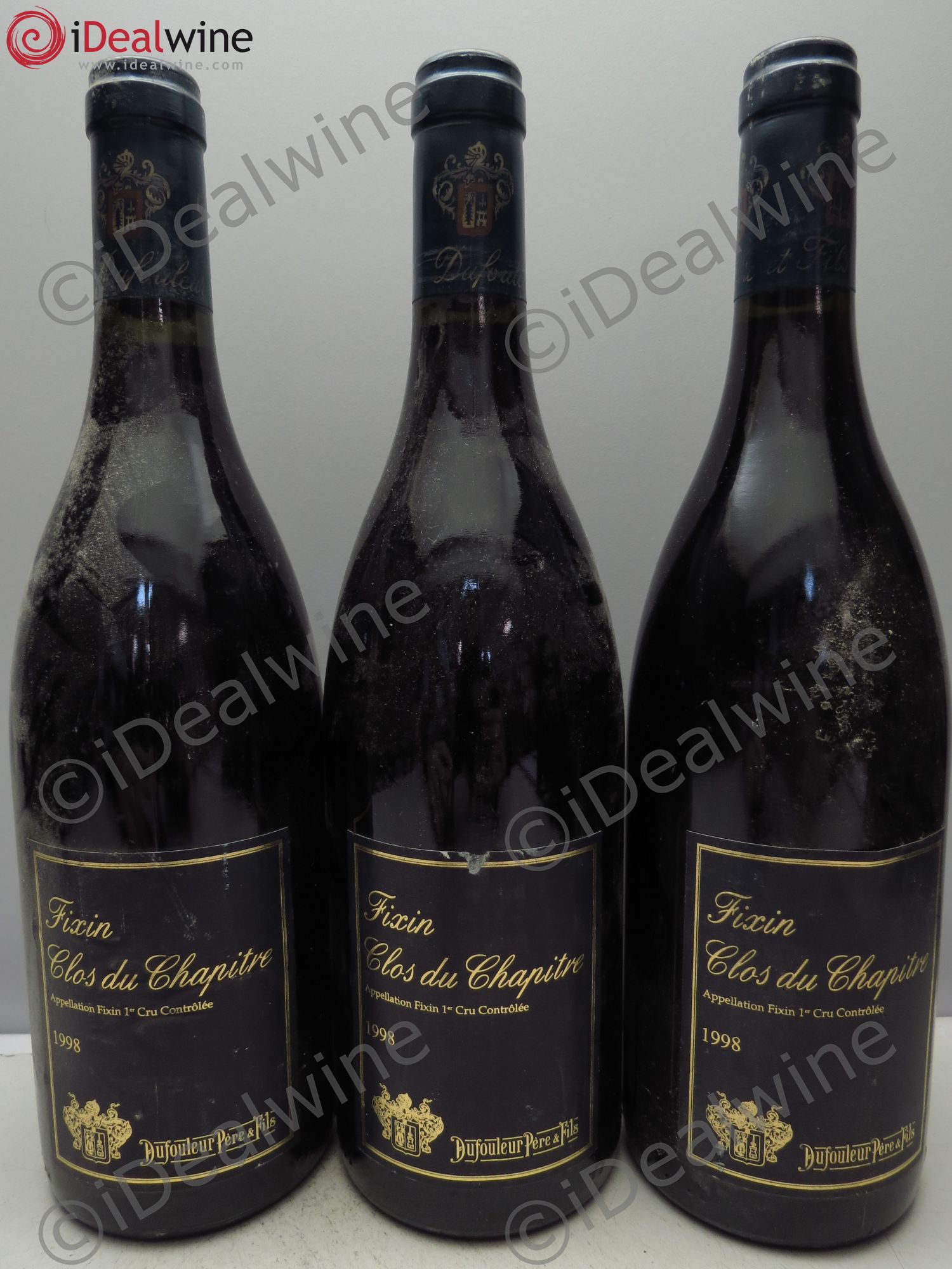 Fixin 1er Cru Domaine Dufouleur 1998 - Posten von 3 Flaschen - 0