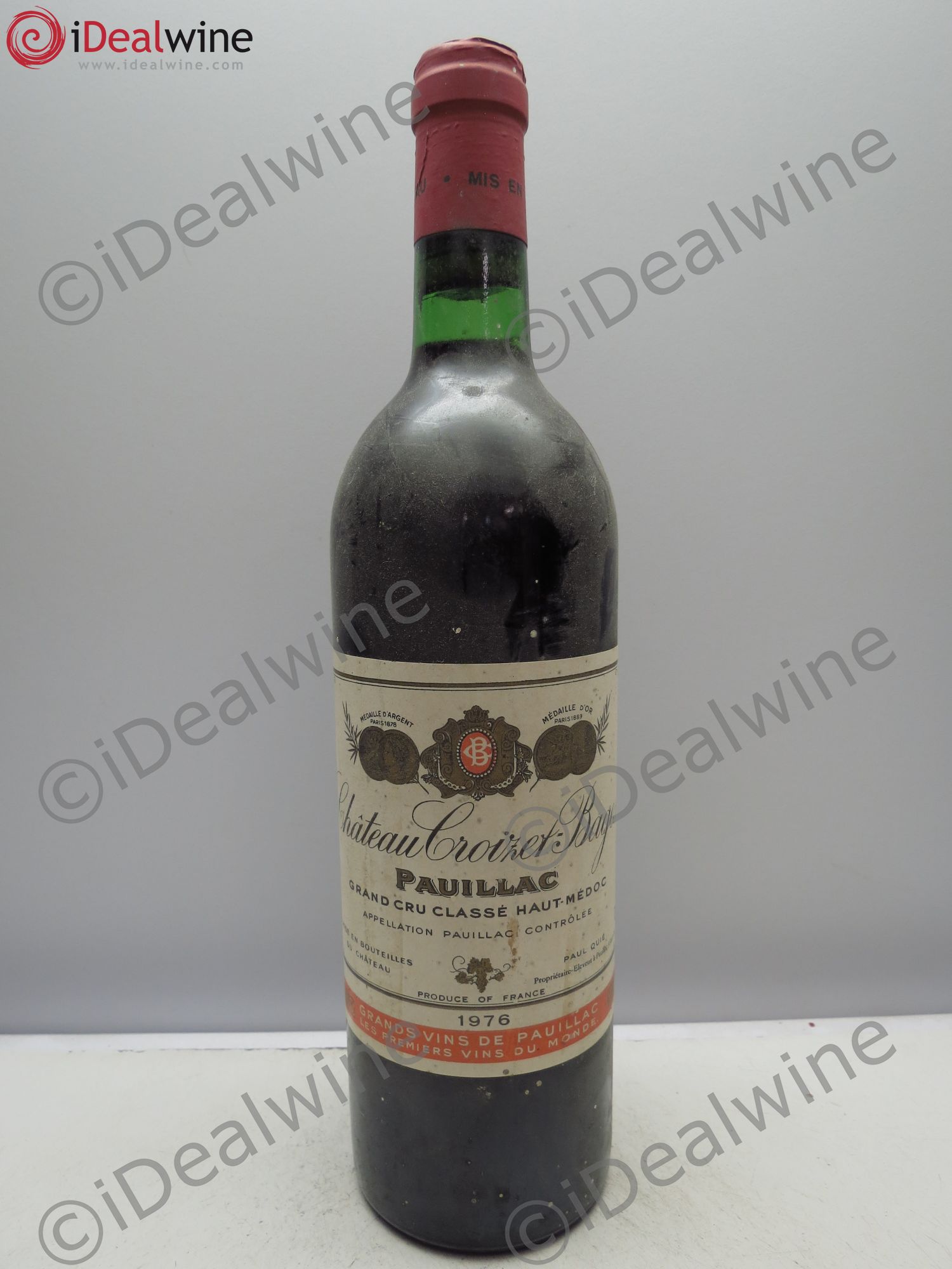 Château Croizet Bages 5ème Grand Cru Classé 1976 - Lot de 1 bouteille - 0
