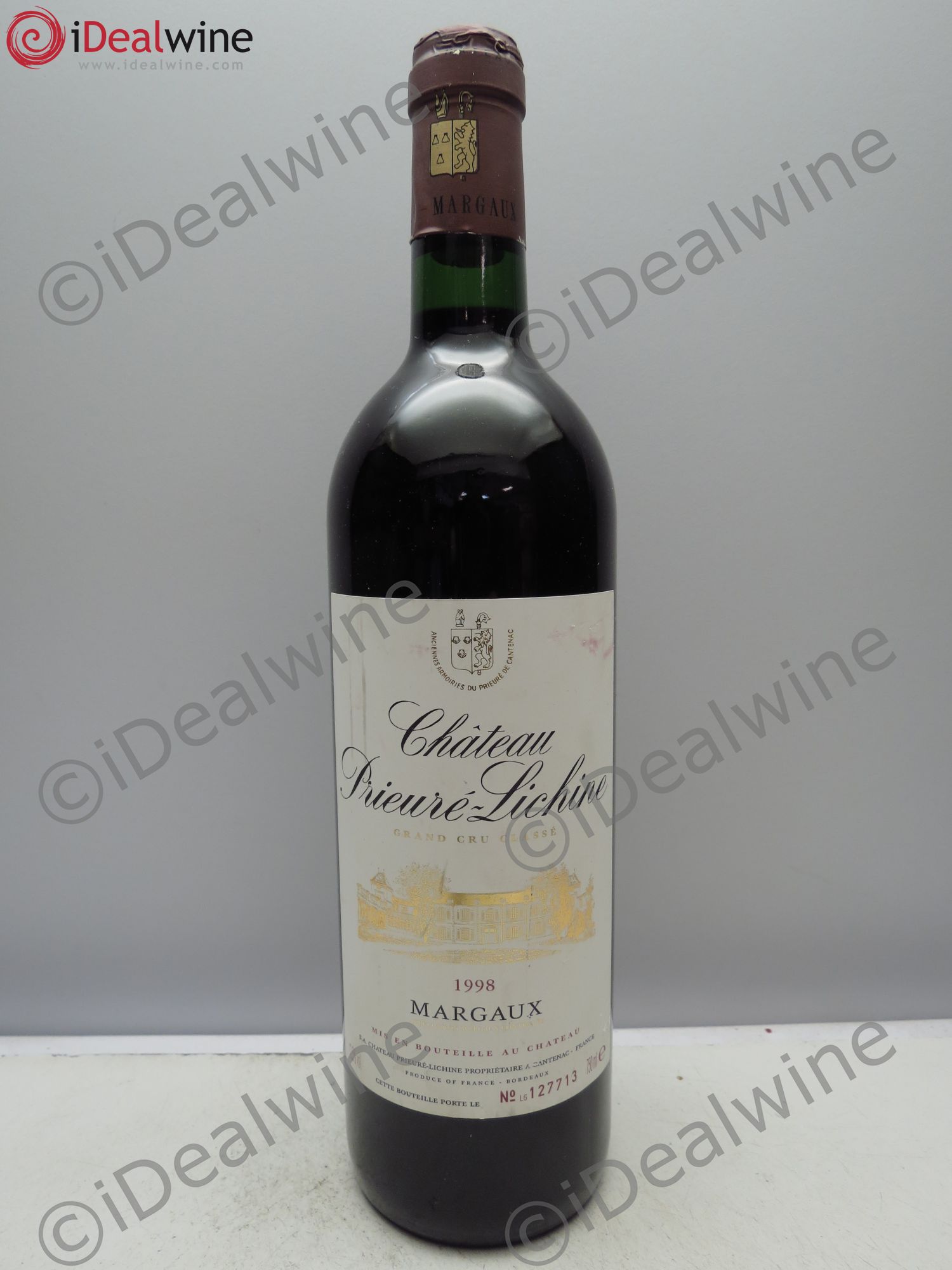 Château Prieuré Lichine 4ème Grand Cru Classé 1998 - Lot de 1 bouteille - 0