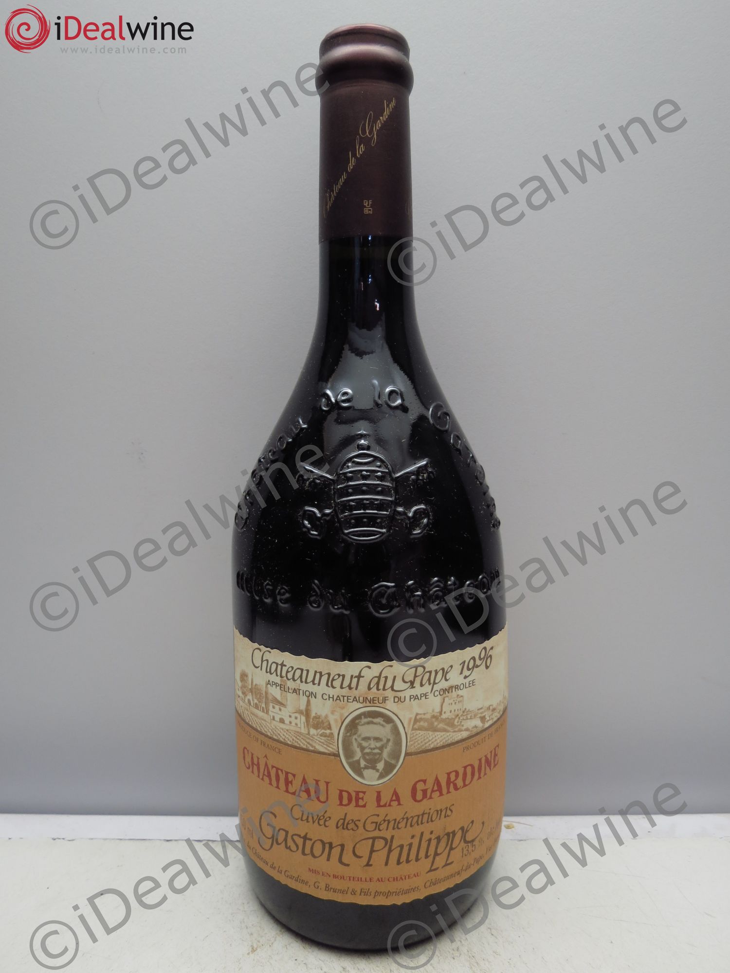 Châteauneuf-du-Pape Château de La Gardine Cuvée des Générations Gaston Philippe Famille Brunel (sans prix de reserve/no reserve) 1996 - Posten von 1 Flasche - 0