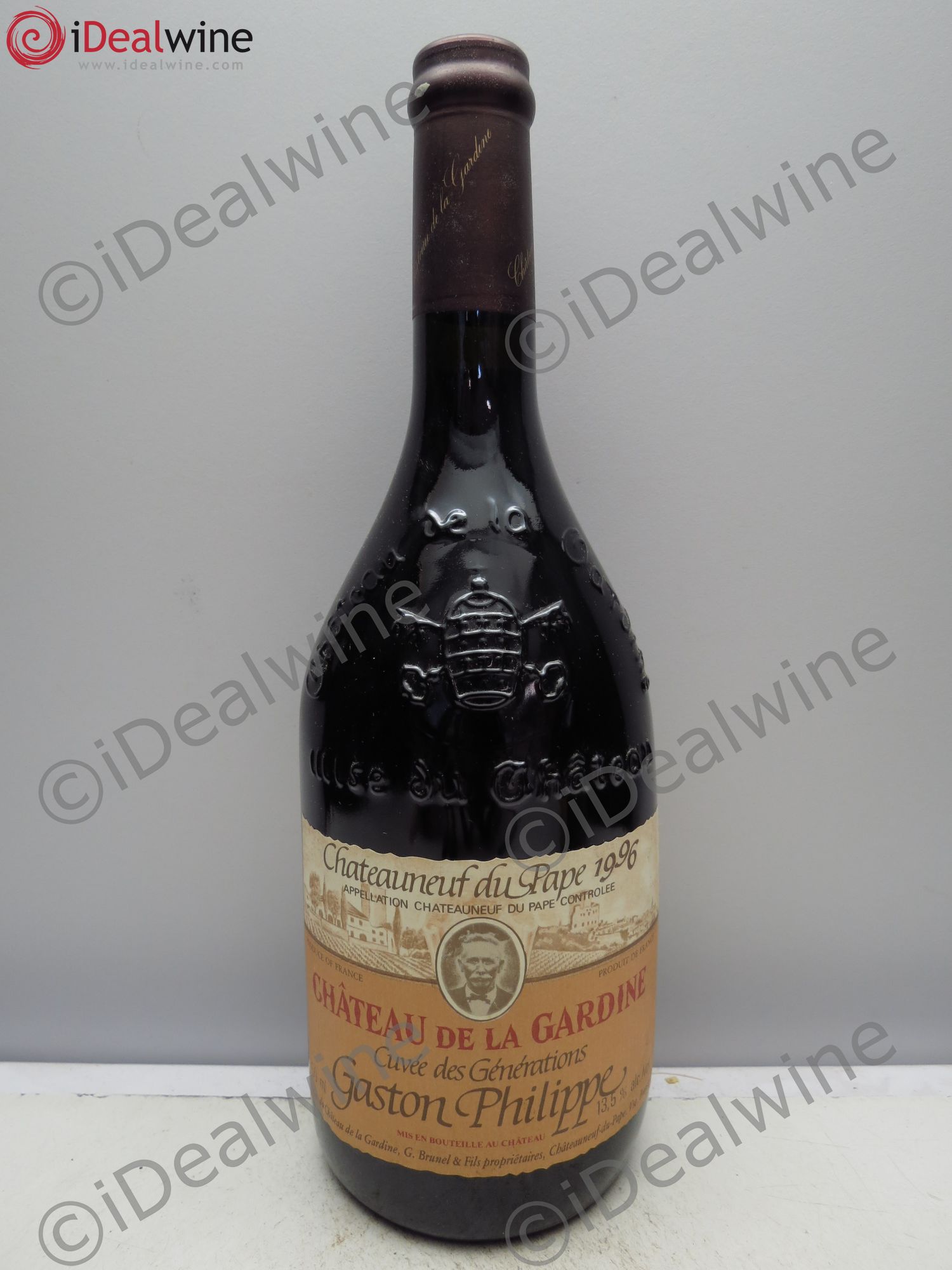 Châteauneuf-du-Pape Château de La Gardine Cuvée des Générations Gaston Philippe Famille Brunel (sans prix de réserve / no reserve) 1996 - Posten von 1 Flasche - 0