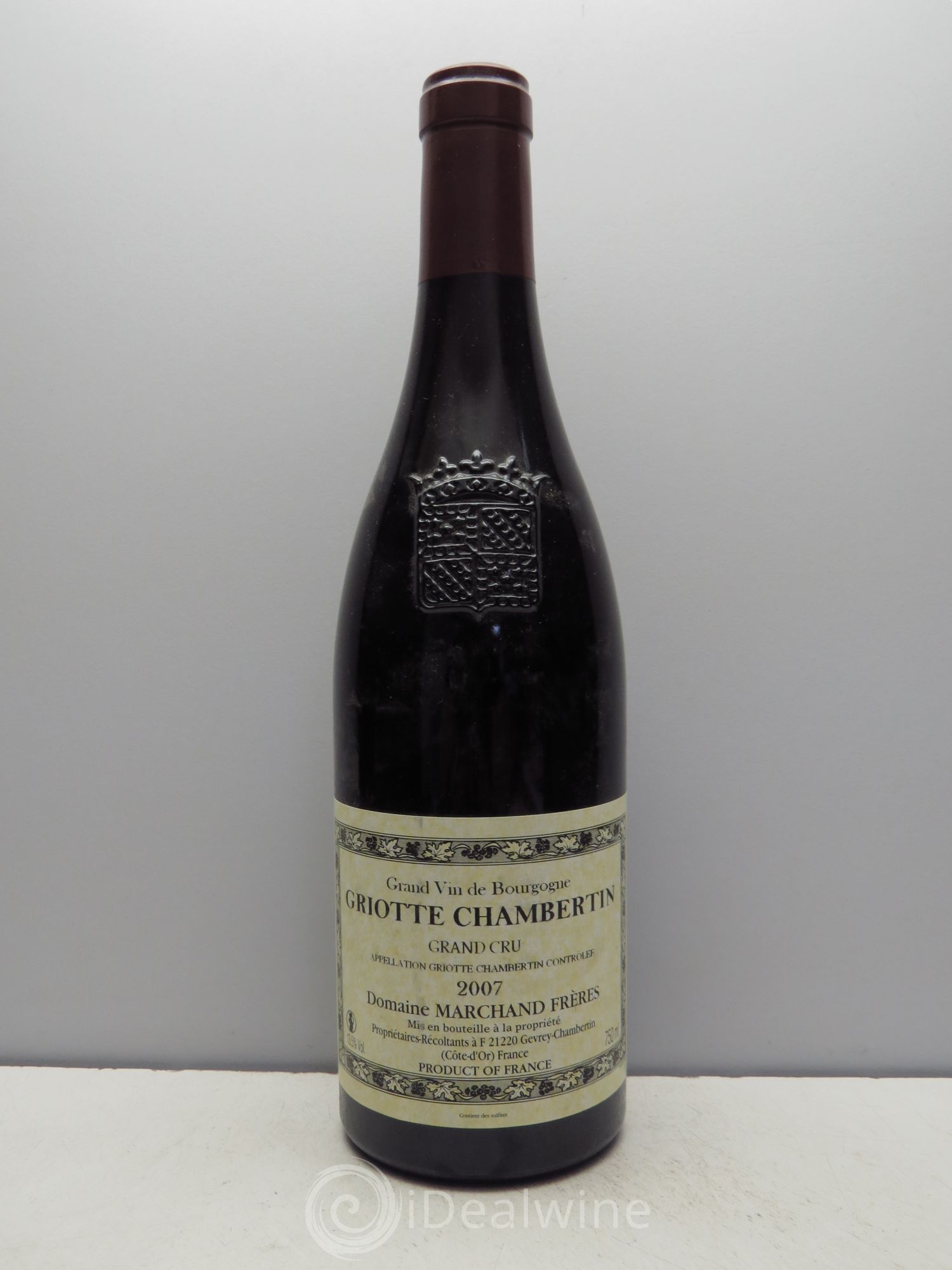 Griotte-Chambertin Grand Cru Domaine Marchand Frères (sans prix de réserve / no reserve) 2007 - Posten von 1 Flasche - 0