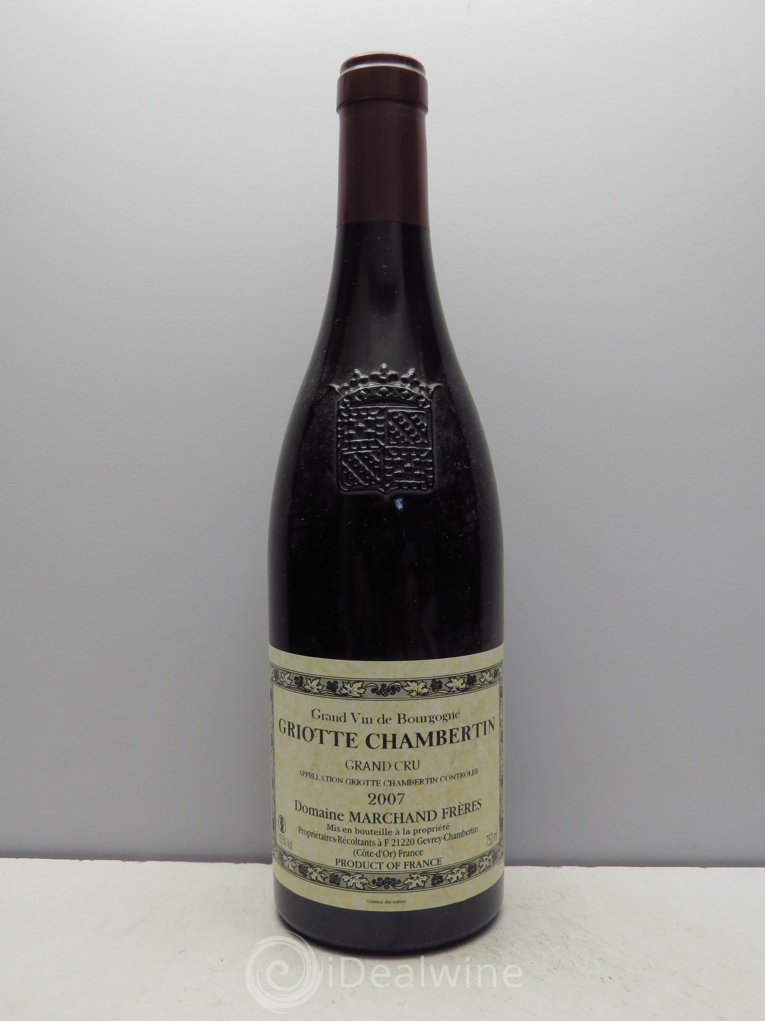 Griotte-Chambertin Grand Cru Domaine Marchand Frères (sans prix de réserve - no reserve) 2007 - Posten von 1 Flasche - 0