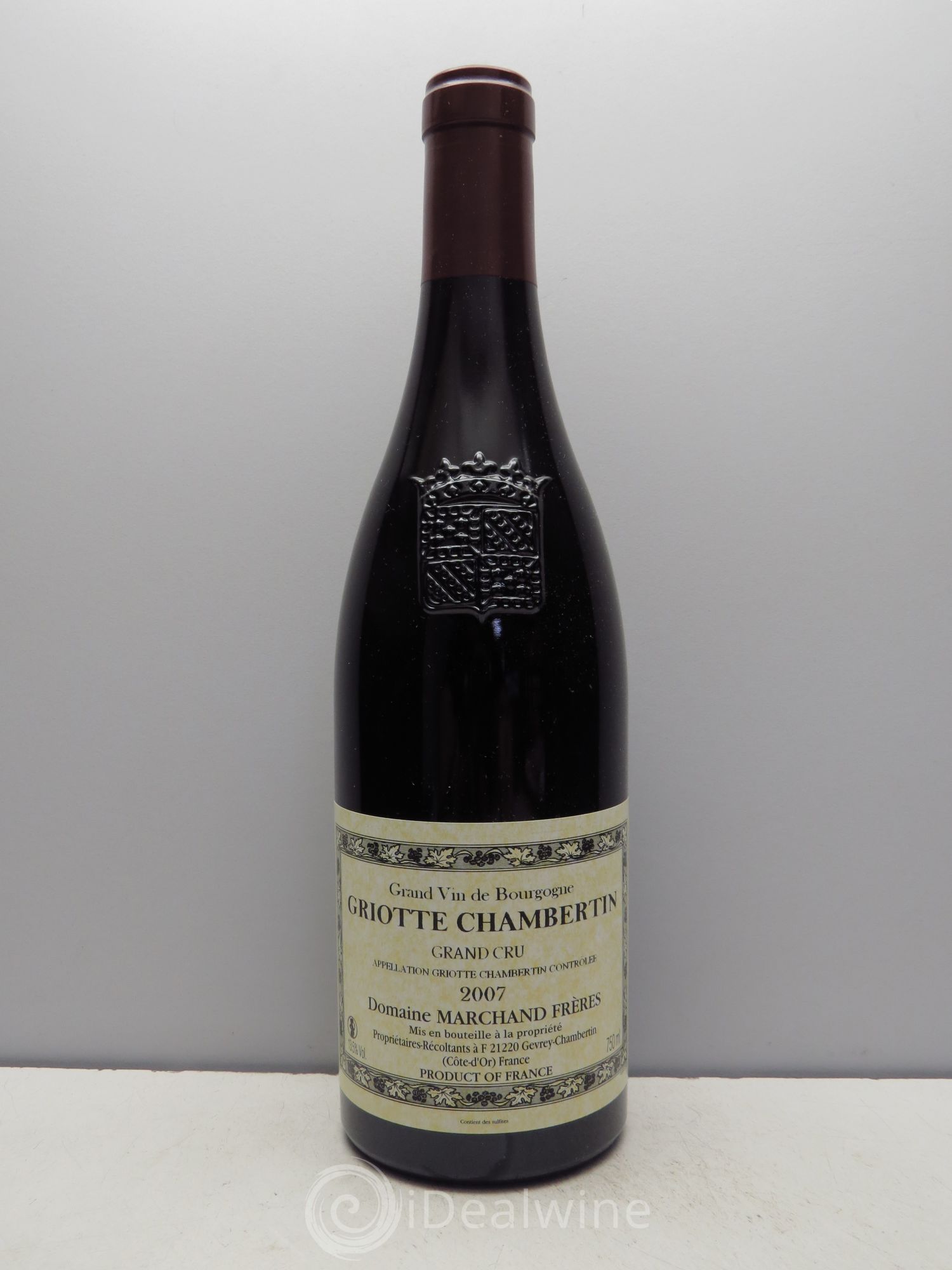 Griotte-Chambertin Grand Cru Domaine Marchand Frères (sans prix de réserve - no reserve) 2007 - Posten von 1 Flasche - 0