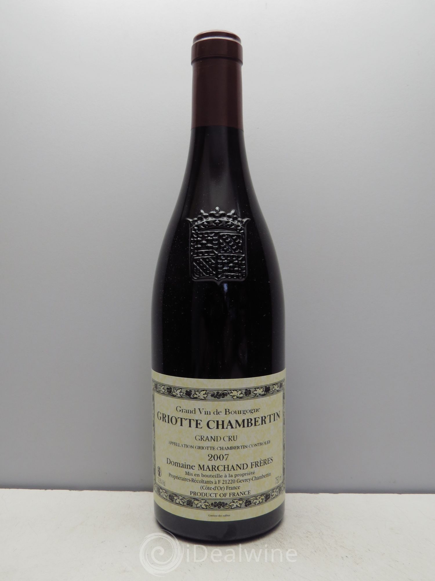 Griotte-Chambertin Grand Cru Domaine Marchand Frères (sans prix de réserve - no reserve) 2007 - Posten von 1 Flasche - 0