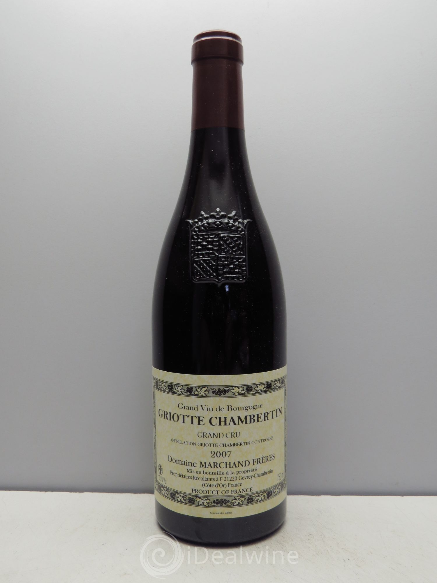 Griotte-Chambertin Grand Cru Domaine Marchand Frères (sans prix de réserve - no reserve) 2007 - Posten von 1 Flasche - 0