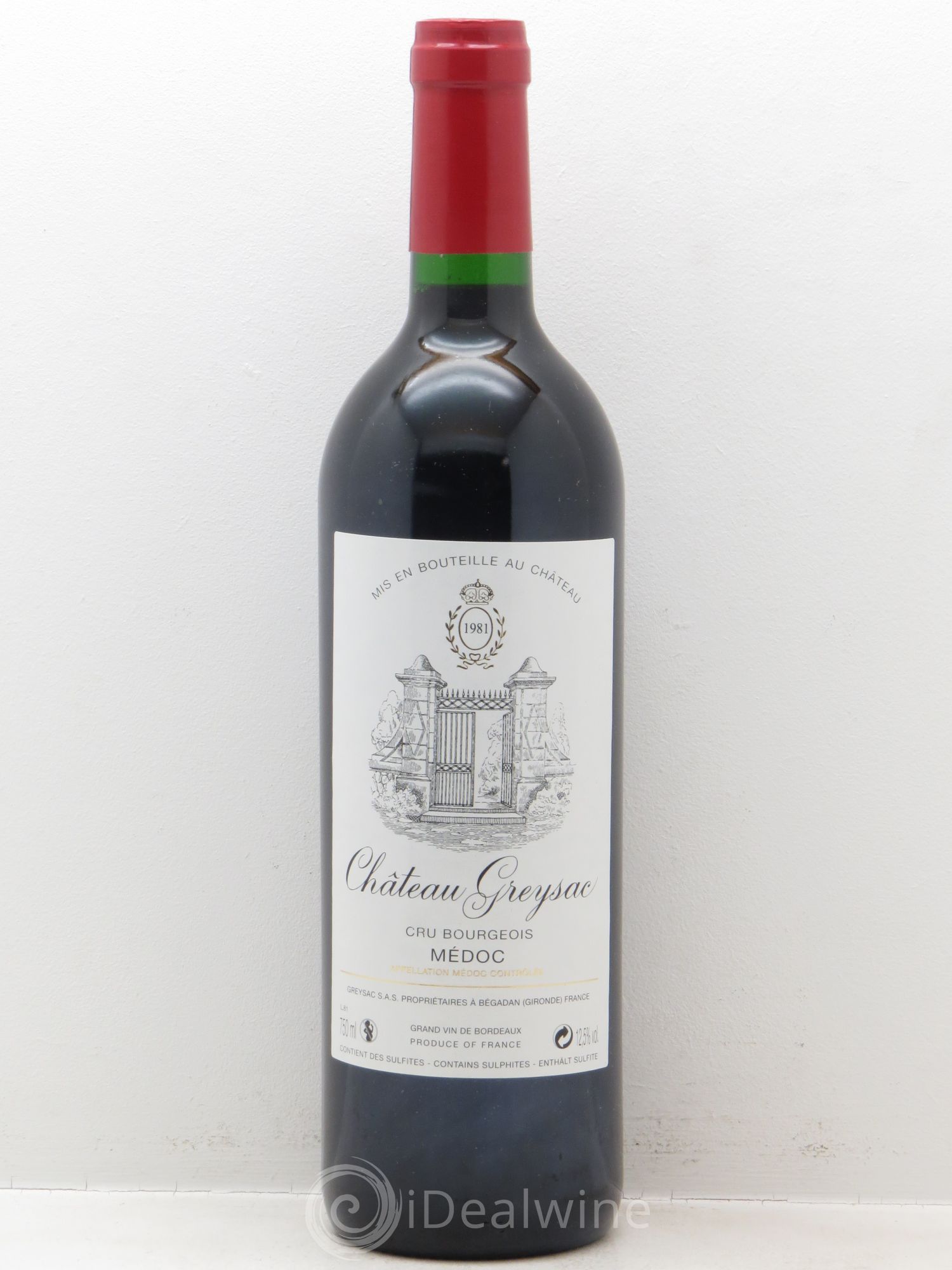 Château Greysac Cru Bourgeois 1981 - Lot de 1 bouteille - 0