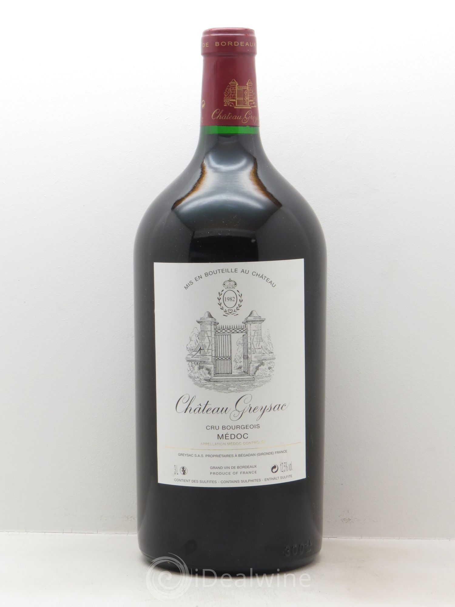 Château Greysac Cru Bourgeois 1982 - Lot de 1 double magnum - 0