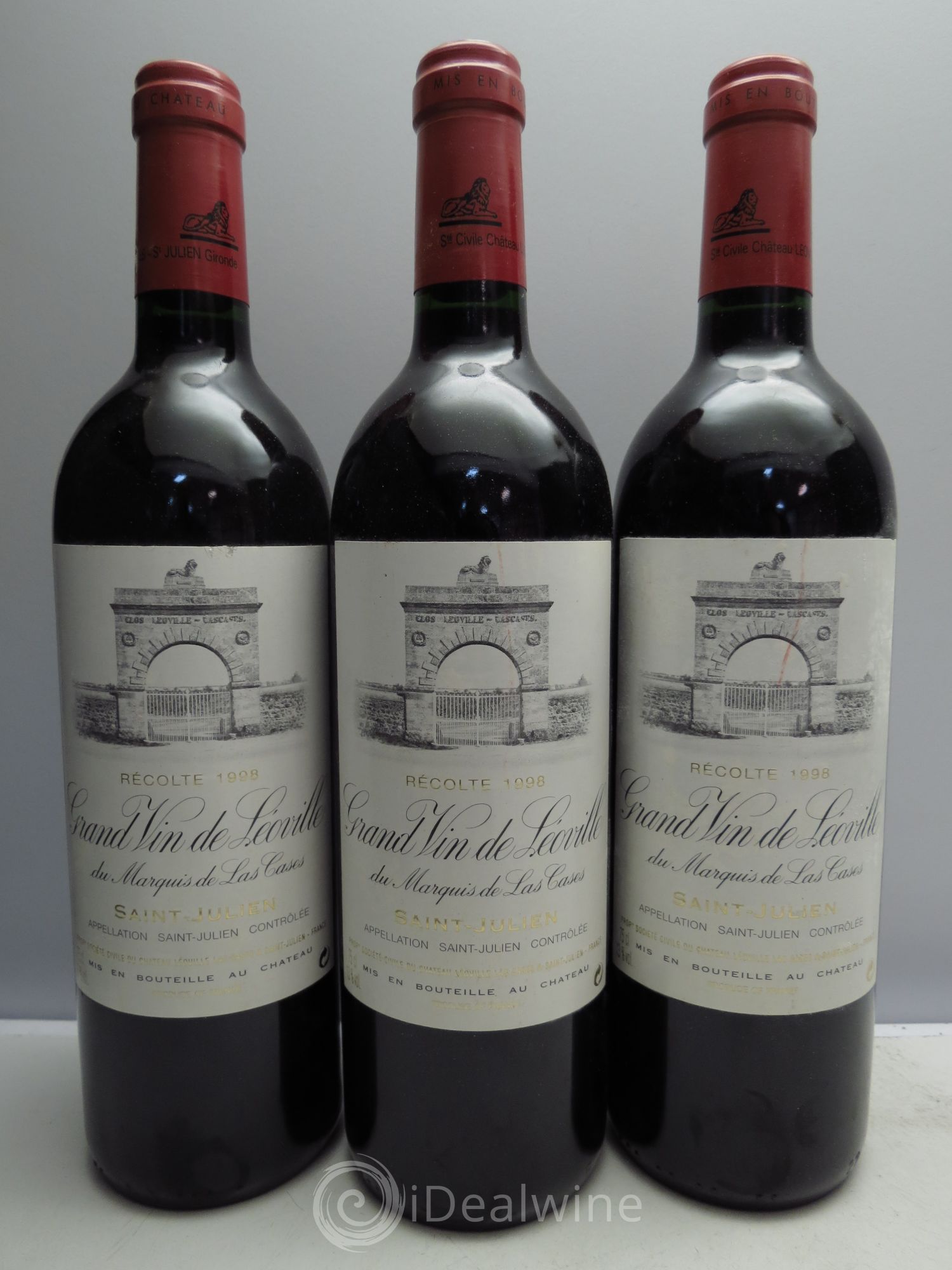Château Léoville Las Cases 2ème Grand Cru Classé 1998 - Lot de 3 bouteilles - 0
