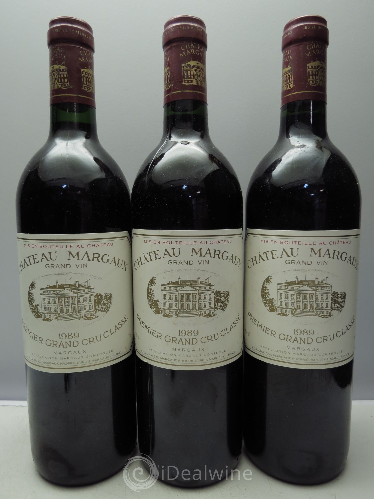 Château Margaux 1er Grand Cru Classé 1989 - Lot de 3 bouteilles - 0
