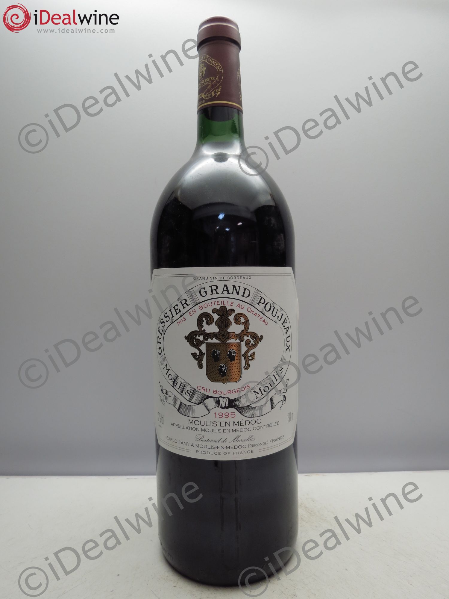 Château Gressier Grand Poujeaux Cru Bourgeois 1995 - Lot de 1 magnum - 0