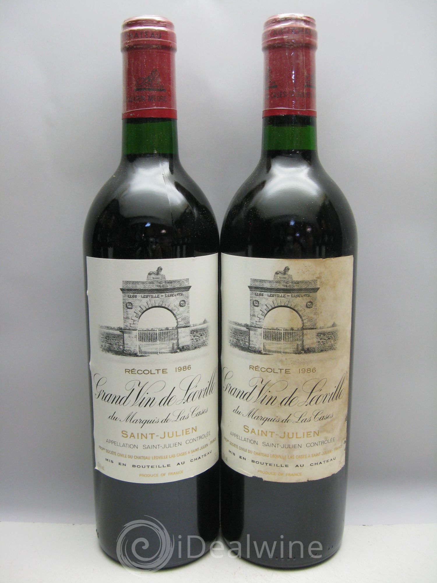 Château Léoville Las Cases 2ème Grand Cru Classé CBO sans couvercle 1986 - Lot de 12 bouteilles - 1