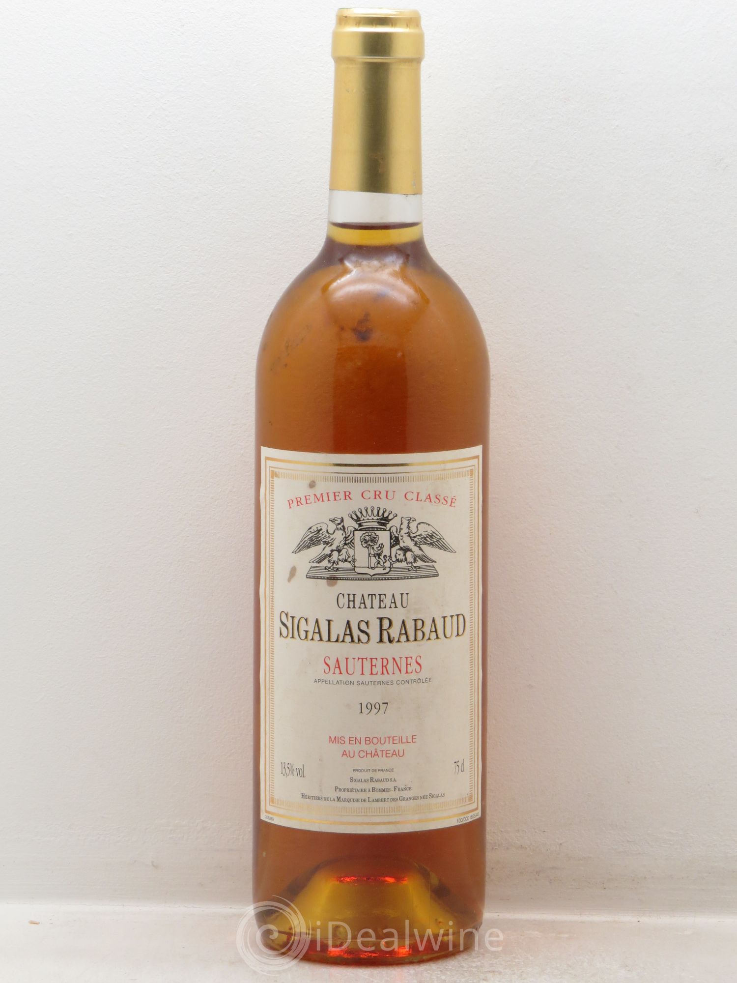 Château Sigalas Rabaud 1er Grand Cru Classé 1997 - Lot de 1 bouteille - 0